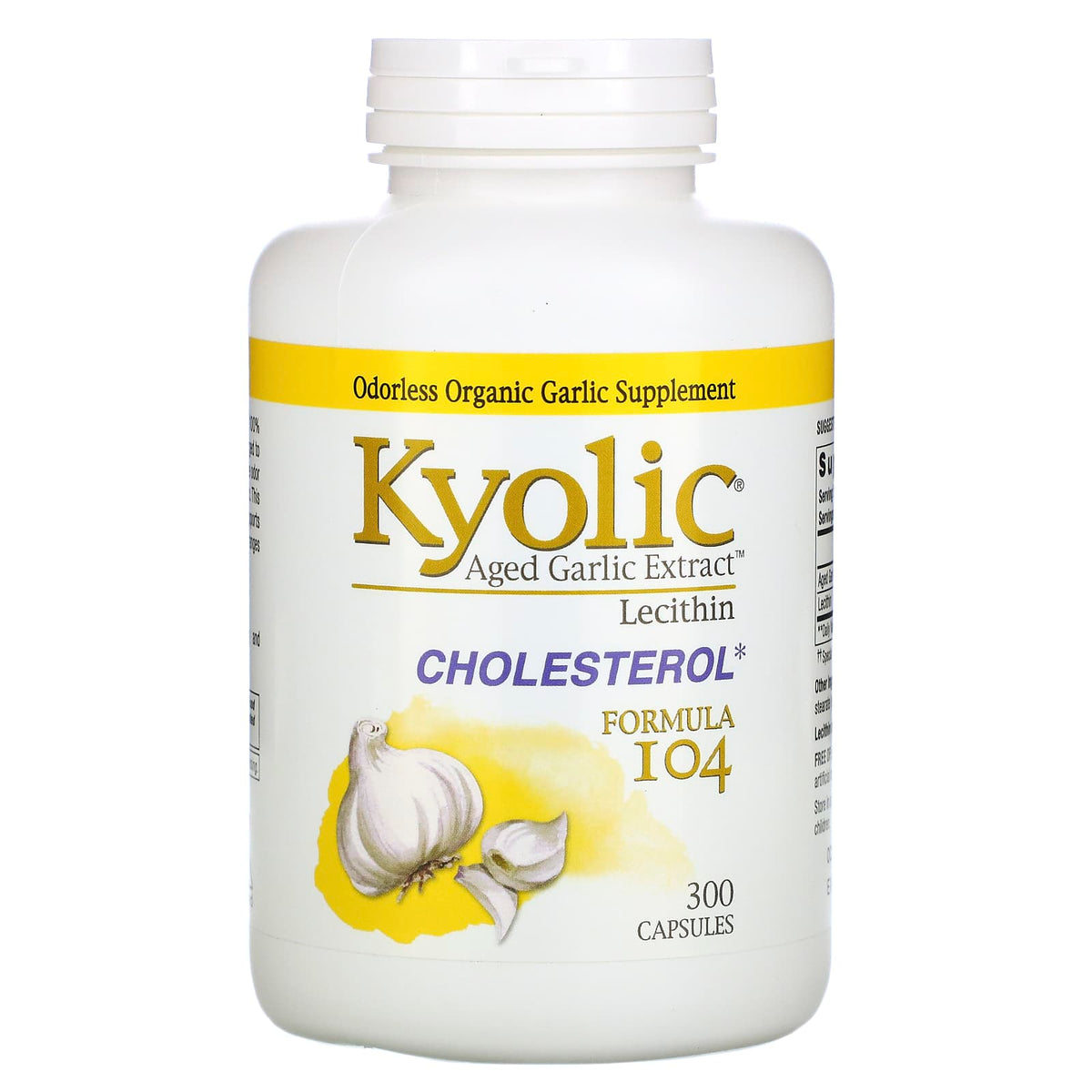 Kyolic, A.g.e. With Lecithin Formula 104, 300 Capsules UPC 023542104432 | Hilife Vitamins