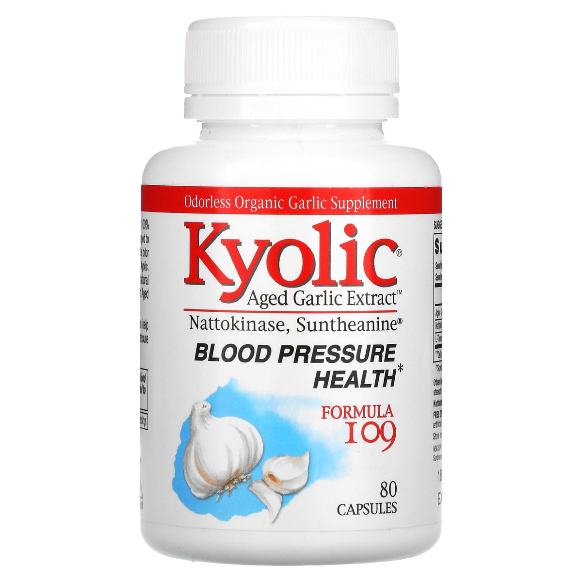 Kyolic, Blood Pressure Formula 109, 80 Capsules UPC 023542109413 | Hilife Vitamins