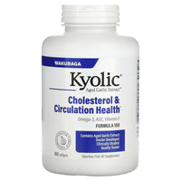 Kyolic, Aged Garlic Extract, Omega-3, Cholesterol & Circulation, 180 Softgels UPC 023542150422 | Hilife Vitamins