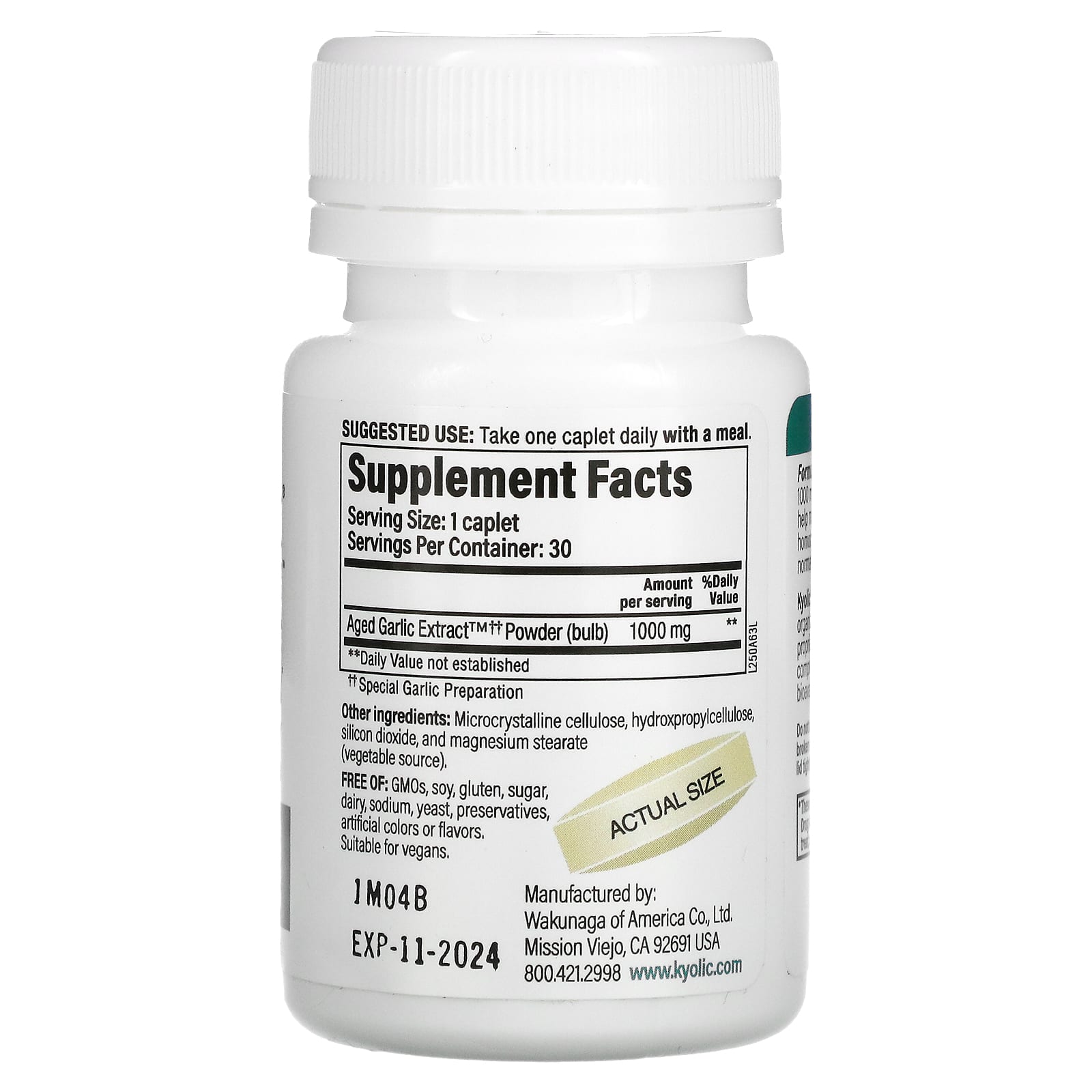 Kyolic, One Per Day, 30 Capsules - [product_sku] | HiLife Vitamins