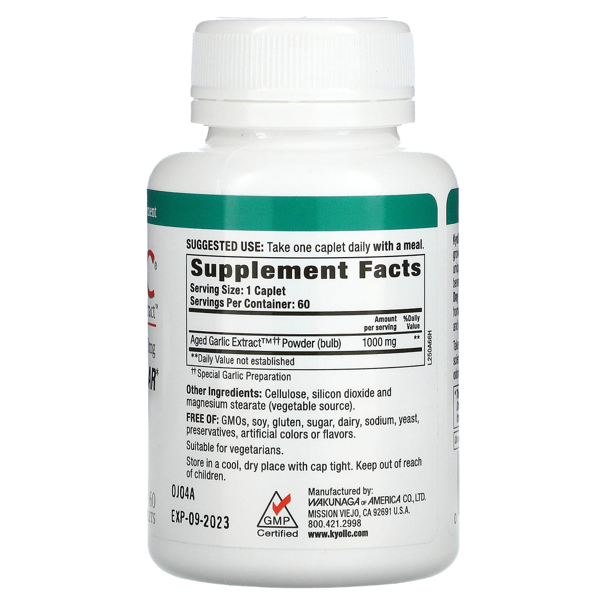Kyolic, One Per Day, 60 Caplet UPC 023542250665 | Hilife Vitamins