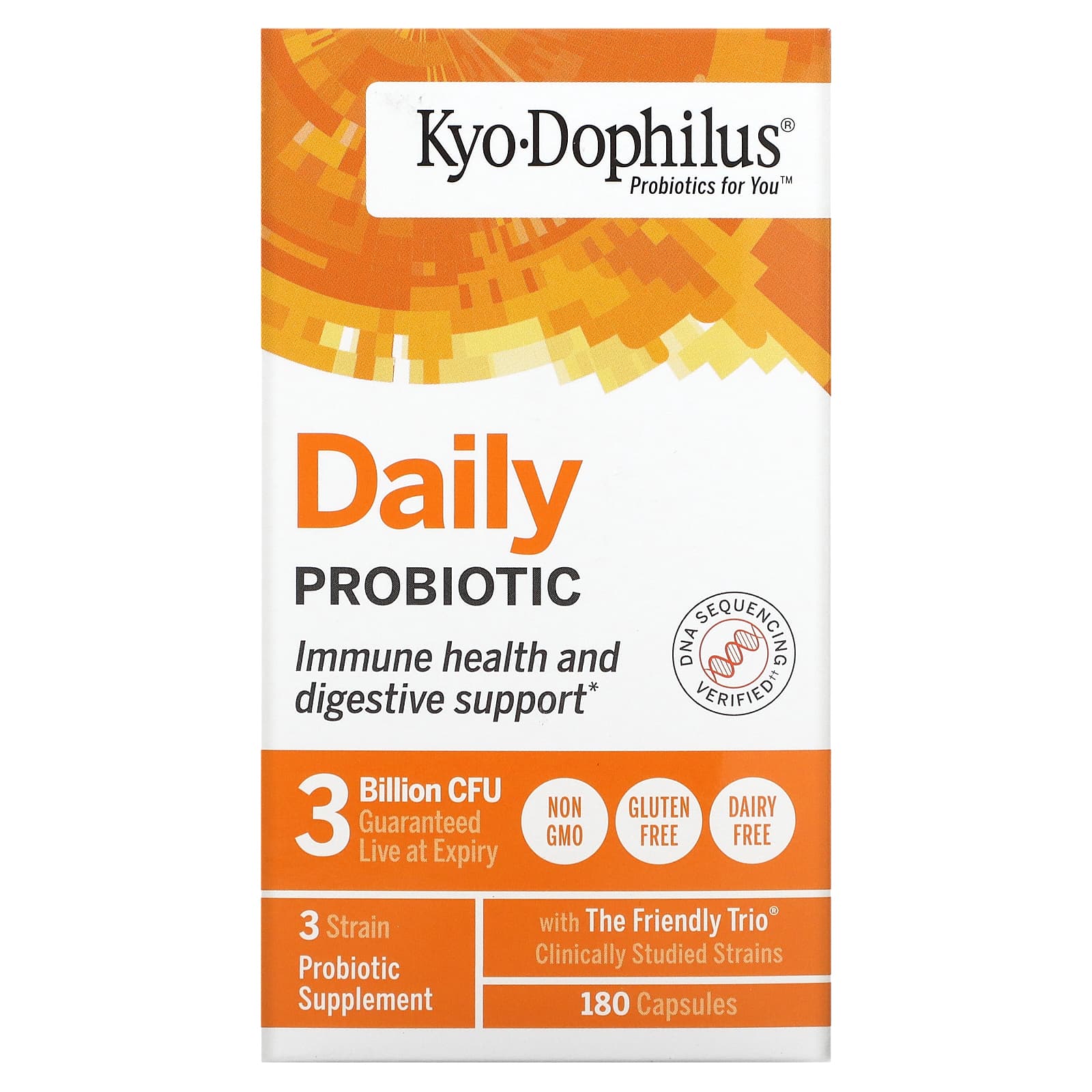 Kyolic, Kyo-Dophilus Heat Stable Probiotic, 180 Capsules UPC 023542600422 | Hilife Vitamins