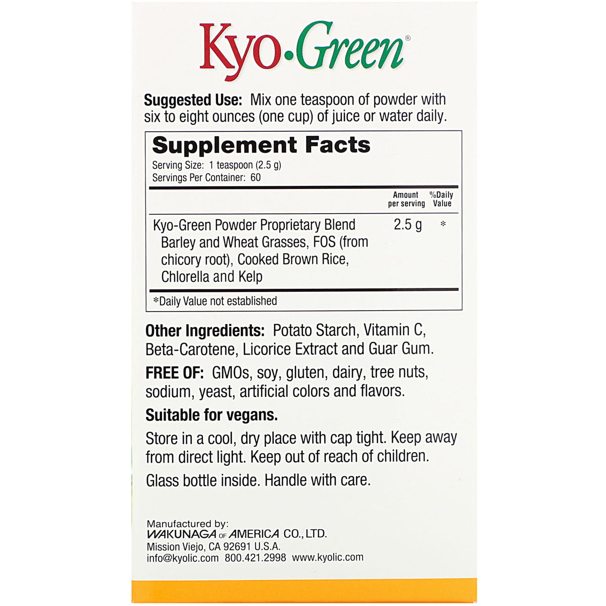 Kyolic, Kyo-Green No Maltodextrin, 5.3 Oz UPC 023542700504 | Hilife Vitamins