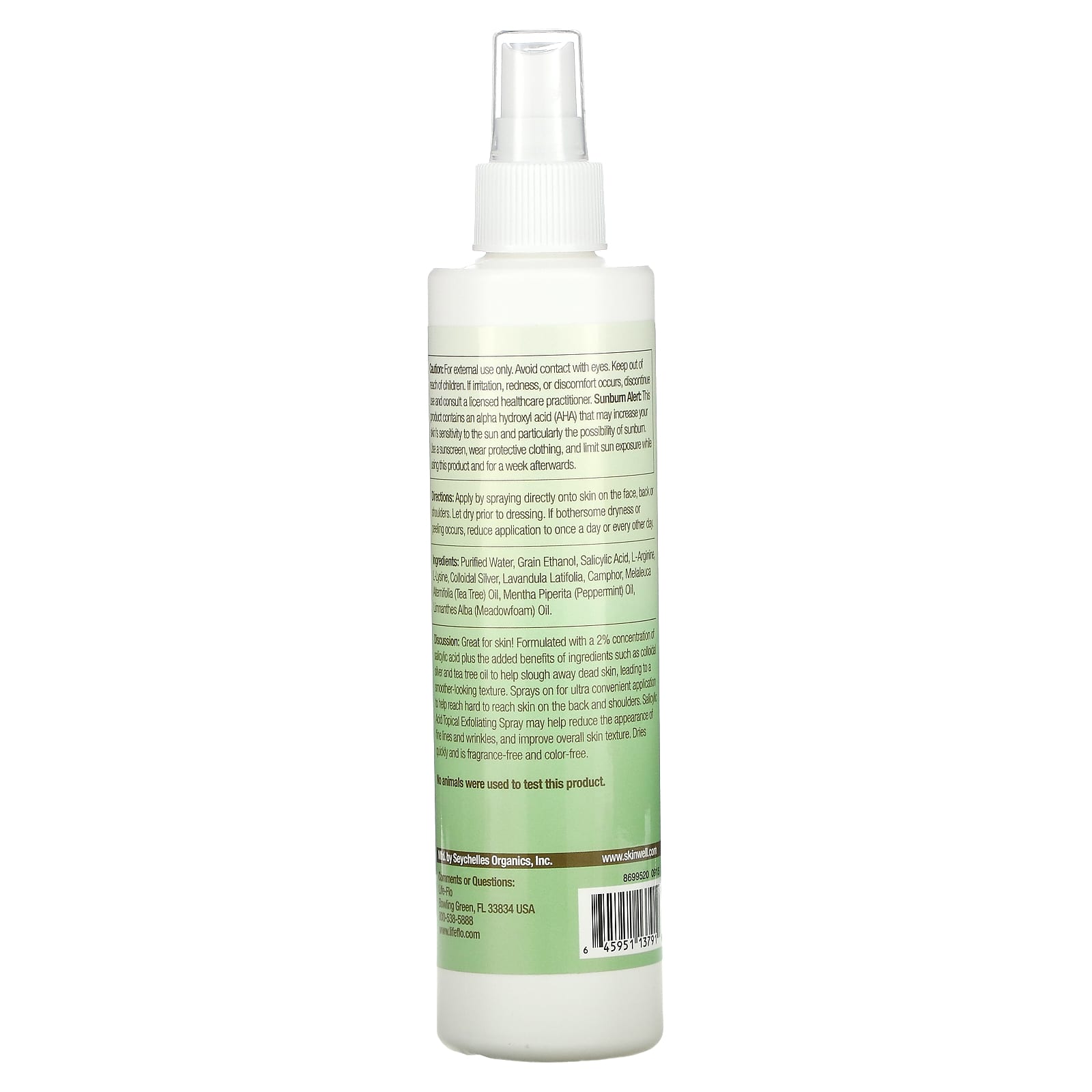Life-Flo, Salicylic Acid Spray, 8 Oz Spray UPC 645951137919 | HiLife Vitamins