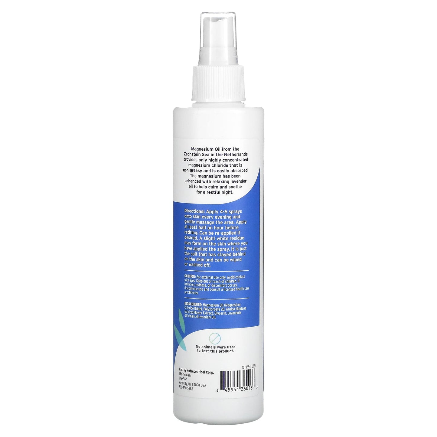 Life-Flo, Magnesium Oil Night Spray, 8 Oz UPC 645951360133 | HiLife Vitamins