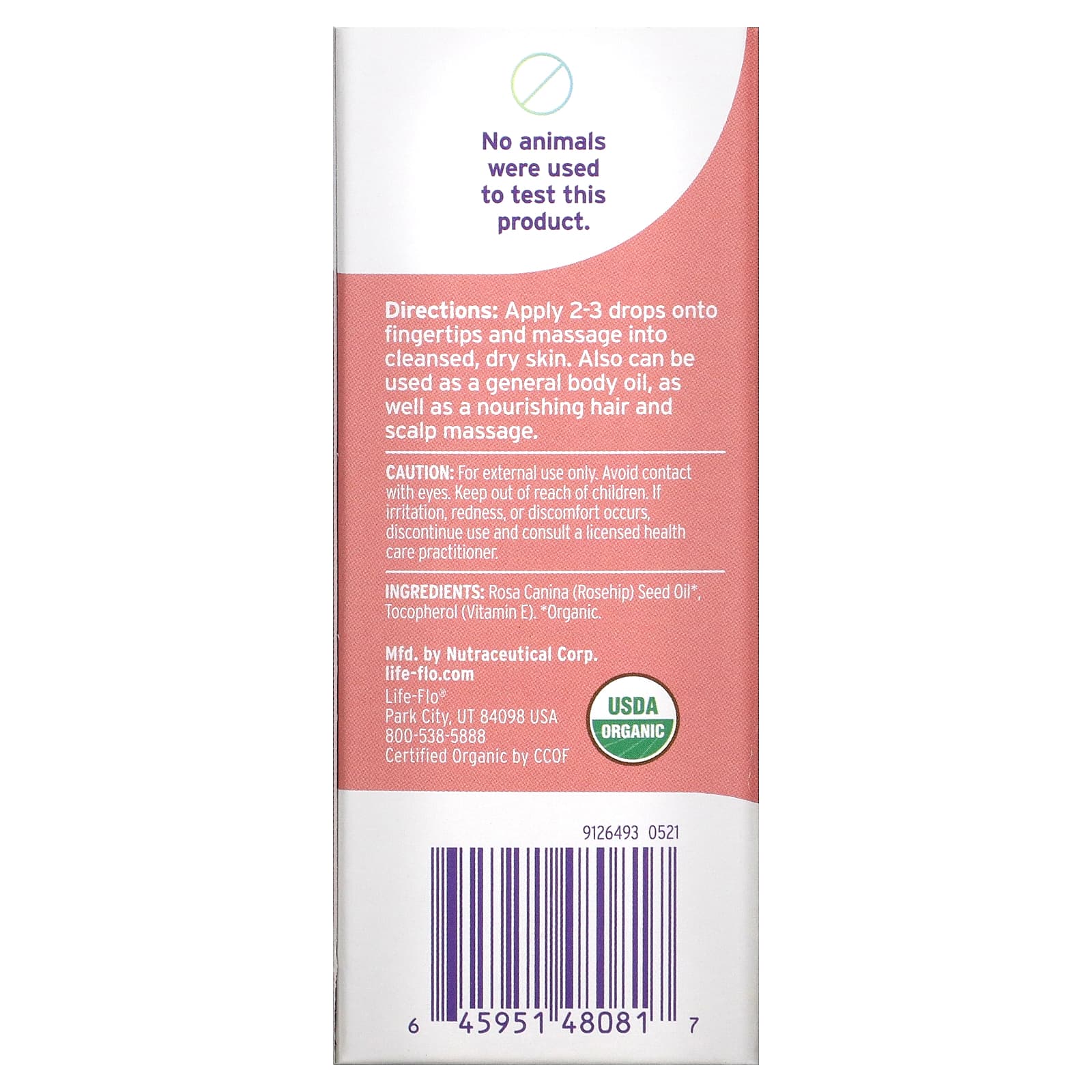 Life-Flo, Pure Rosehip Seed Oil, 1 Oz Oil UPC 645951480817 | HiLife Vitamins