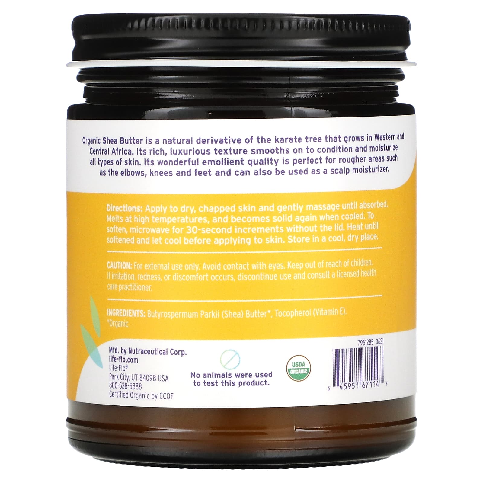 Life-Flo, Pure Shea Butter, 9 Butter UPC 645951671147 | HiLife Vitamins