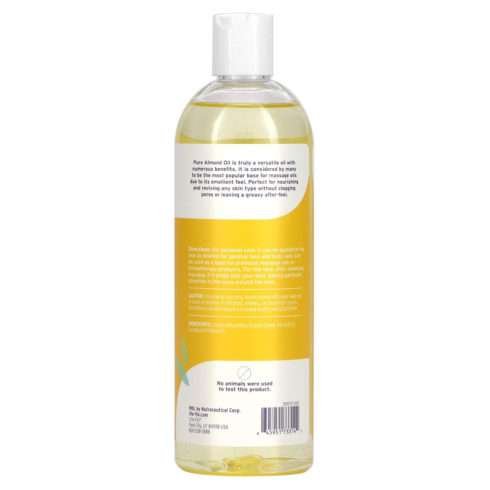 Life-Flo, Pure Almond Oil, 16 Oz UPC 645951733142 | HiLife Vitamins