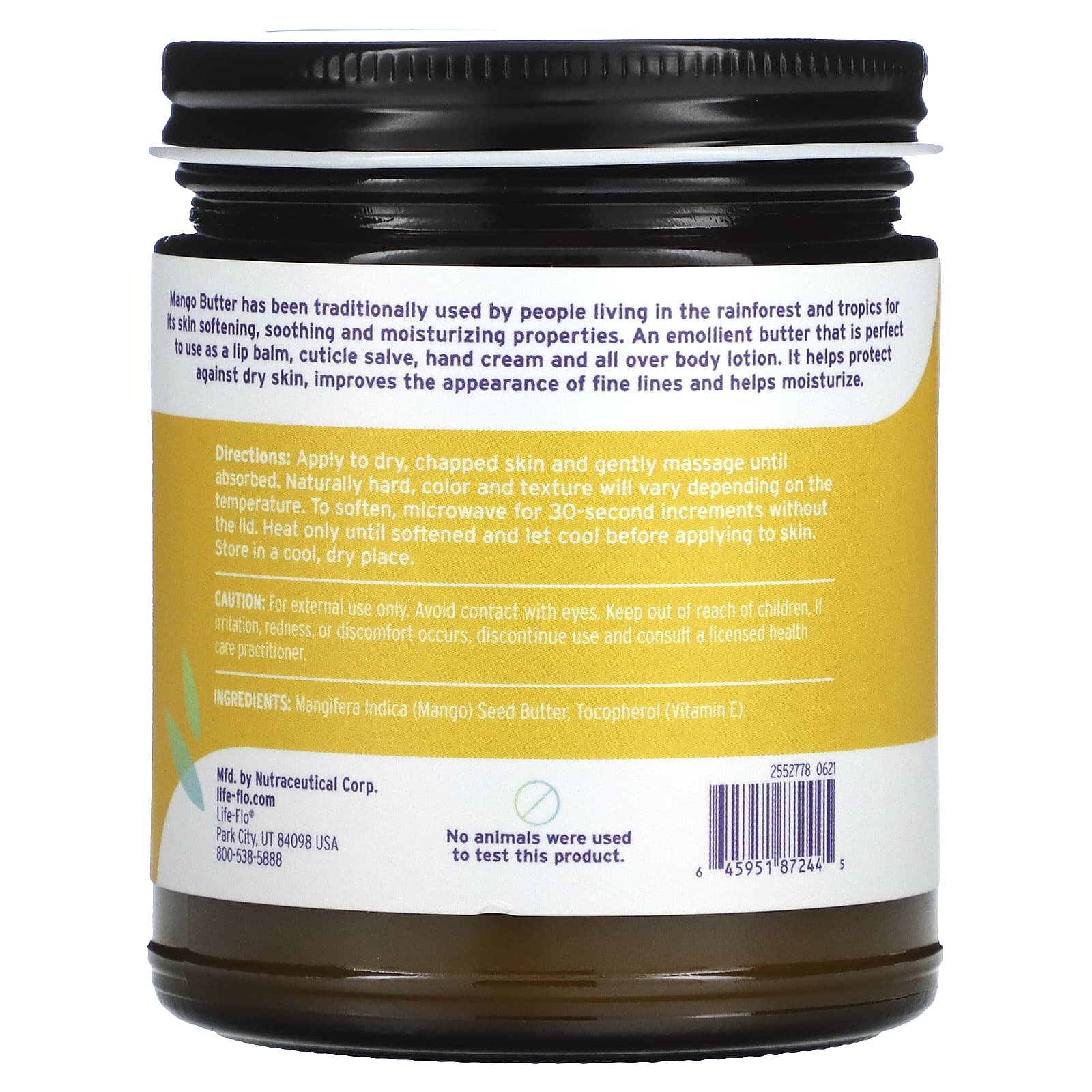 Life-Flo, Pure Mango Butter, 9 Butter UPC 645951872445 | HiLife Vitamins