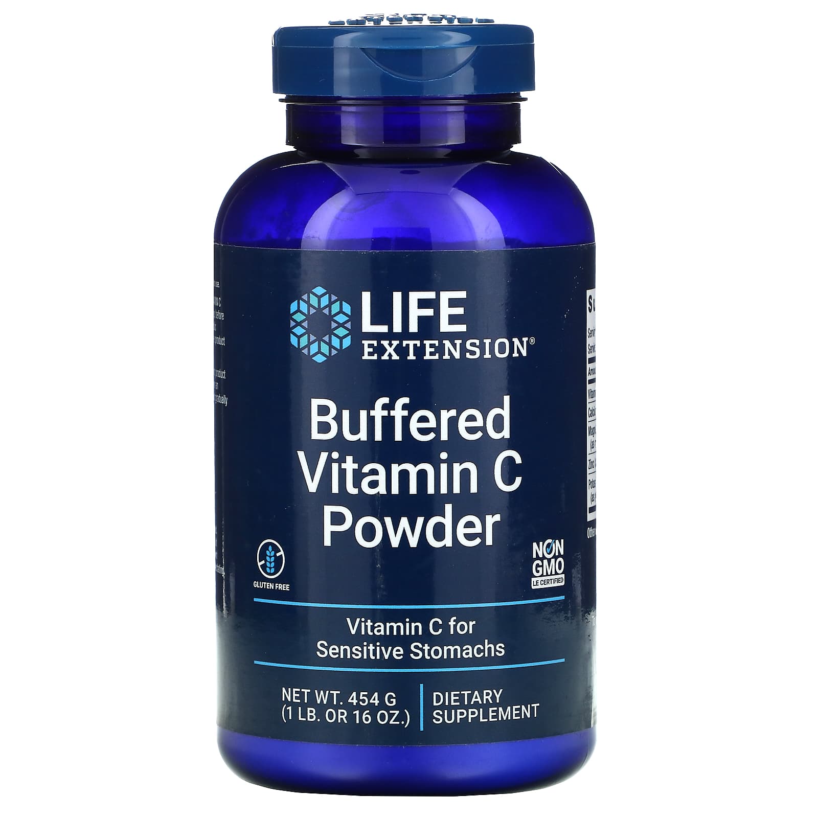 Life Extension, Buffered Vitamin C Powder, 16 Oz UPC 737870084457 | HiLife Vitamins