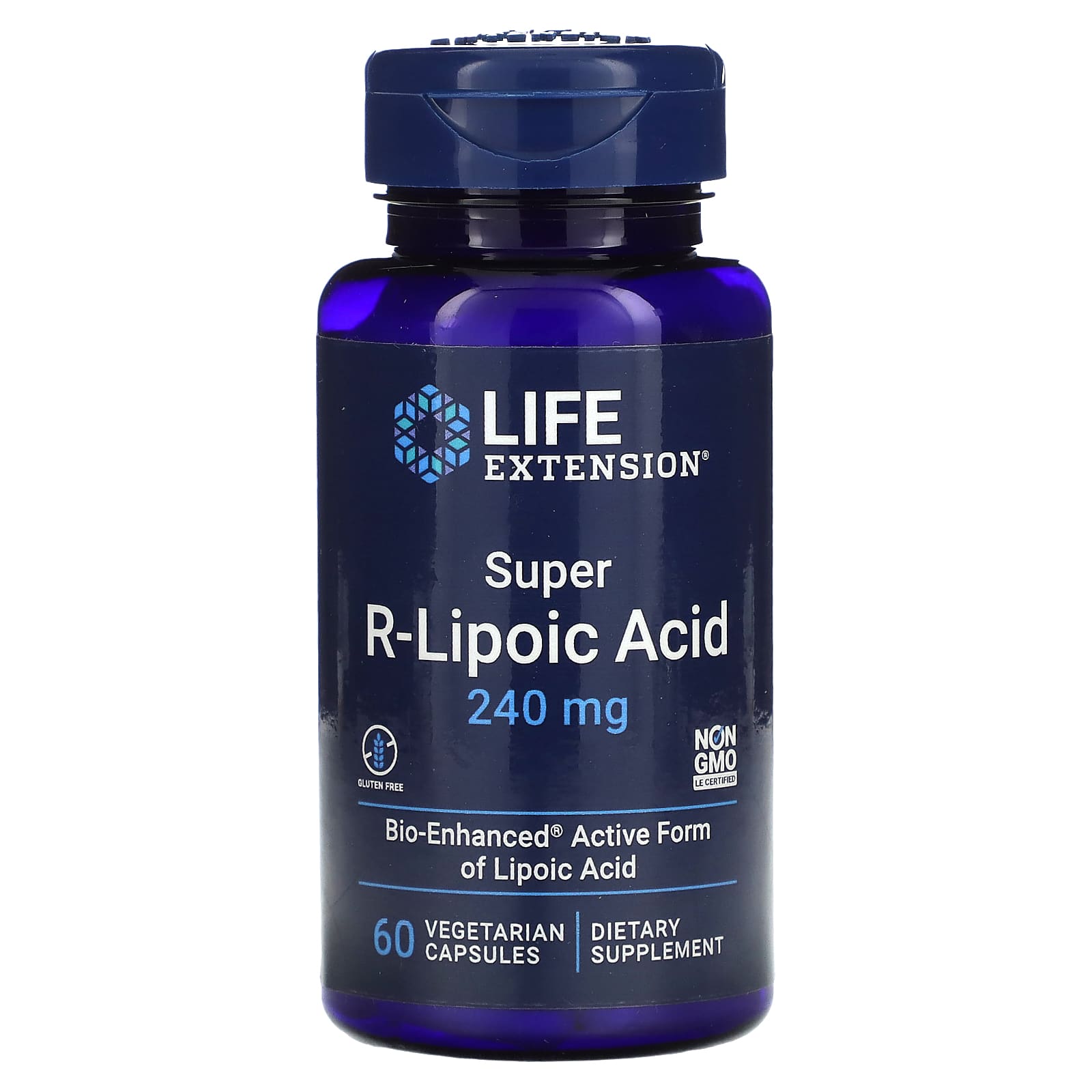 Life Extension, Super R-Lipoic Acid, 240 mg, 60 Vegetarian Capsules UPC 737870120865 | HiLife Vitamins