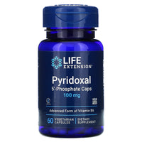 Life Extension, Pyridoxal 5'-Phosphate 100 mg, 60 Vegetarian Capsules UPC 737870121763 | HiLife Vitamins