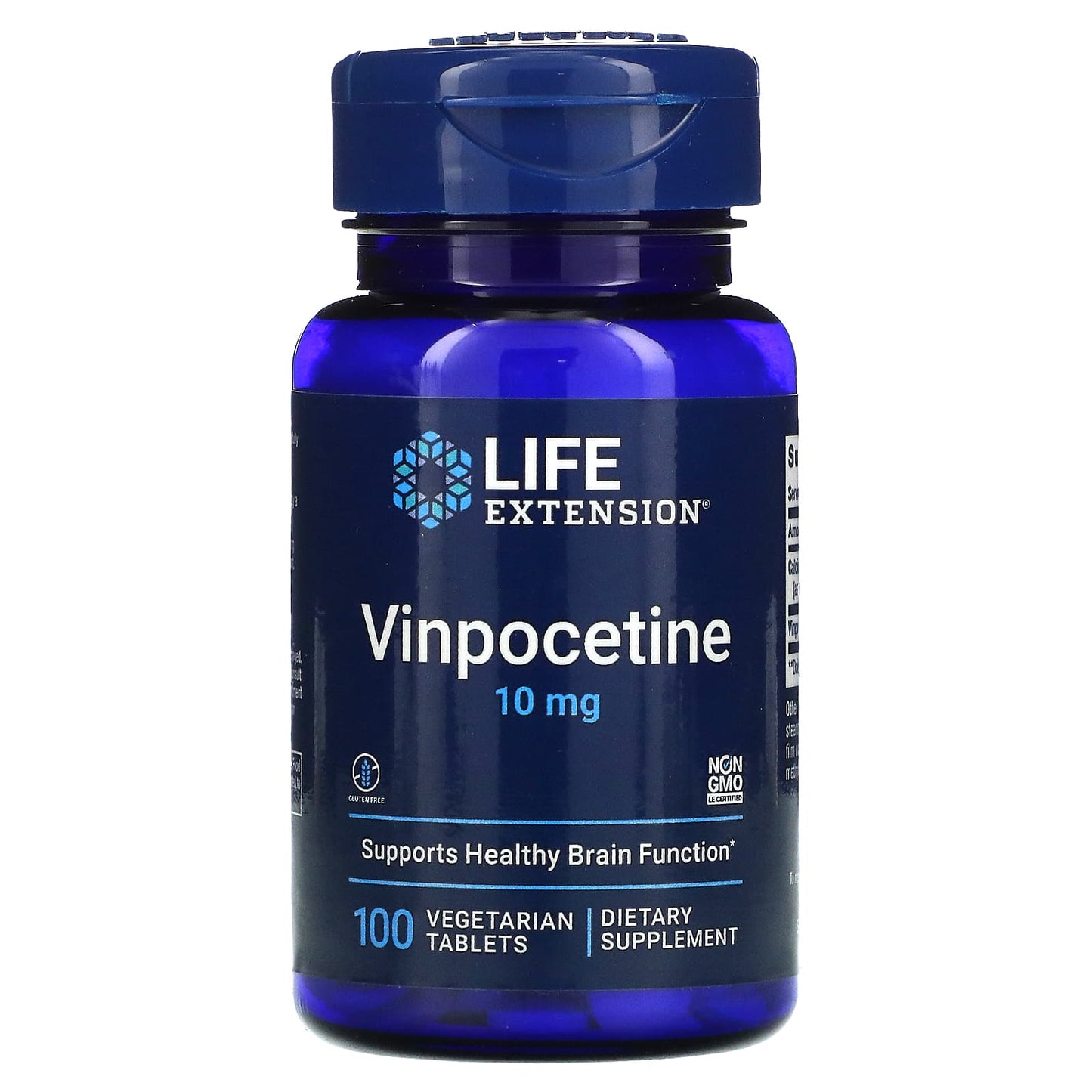 Life Extension, Vinpocetine, 10 mg, 100 Tablets UPC 737870132714 | HiLife Vitamins