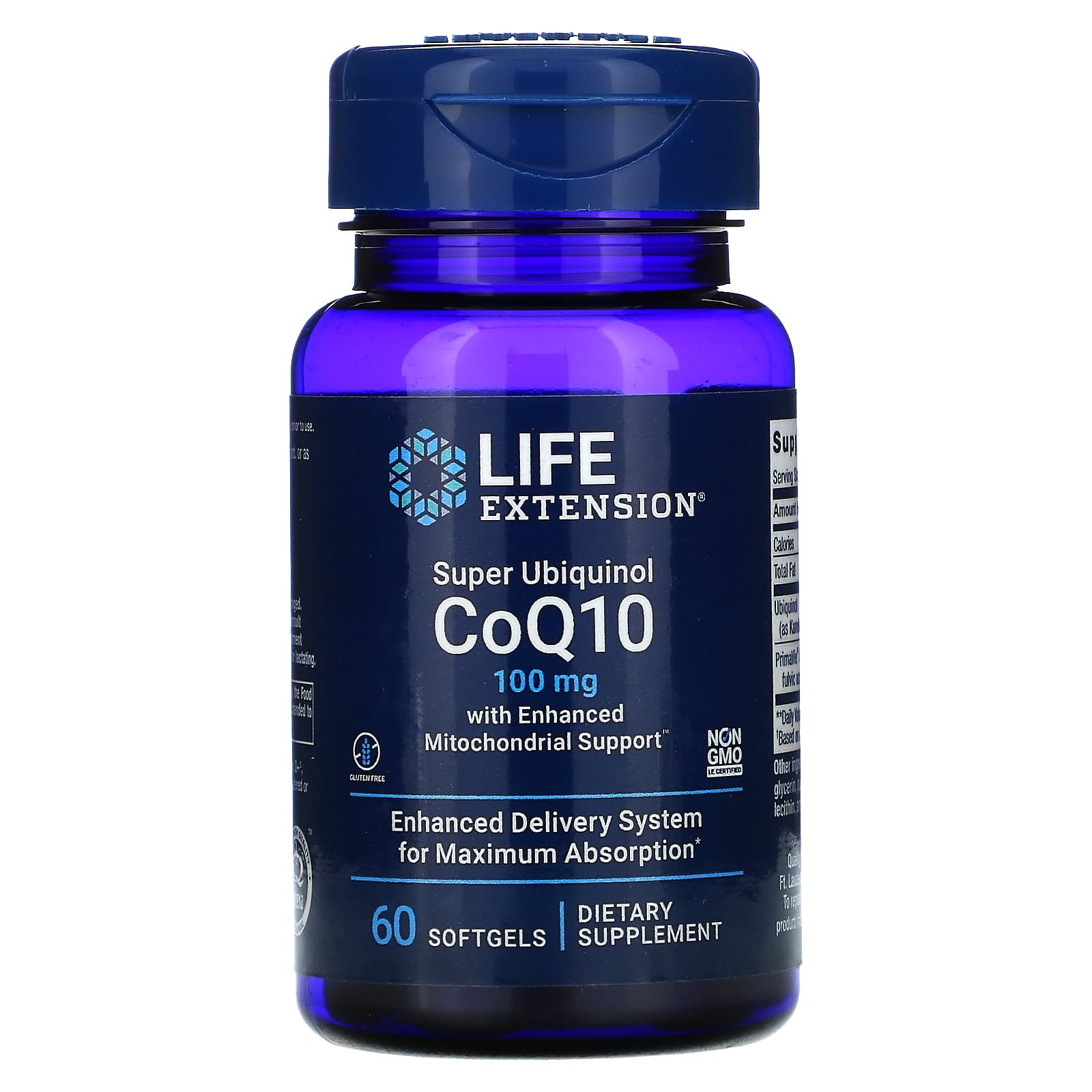 Life Extension, Super Ubiquinol CoQ10 with En, 60 Softgels UPC 737870142669 | HiLife Vitamins