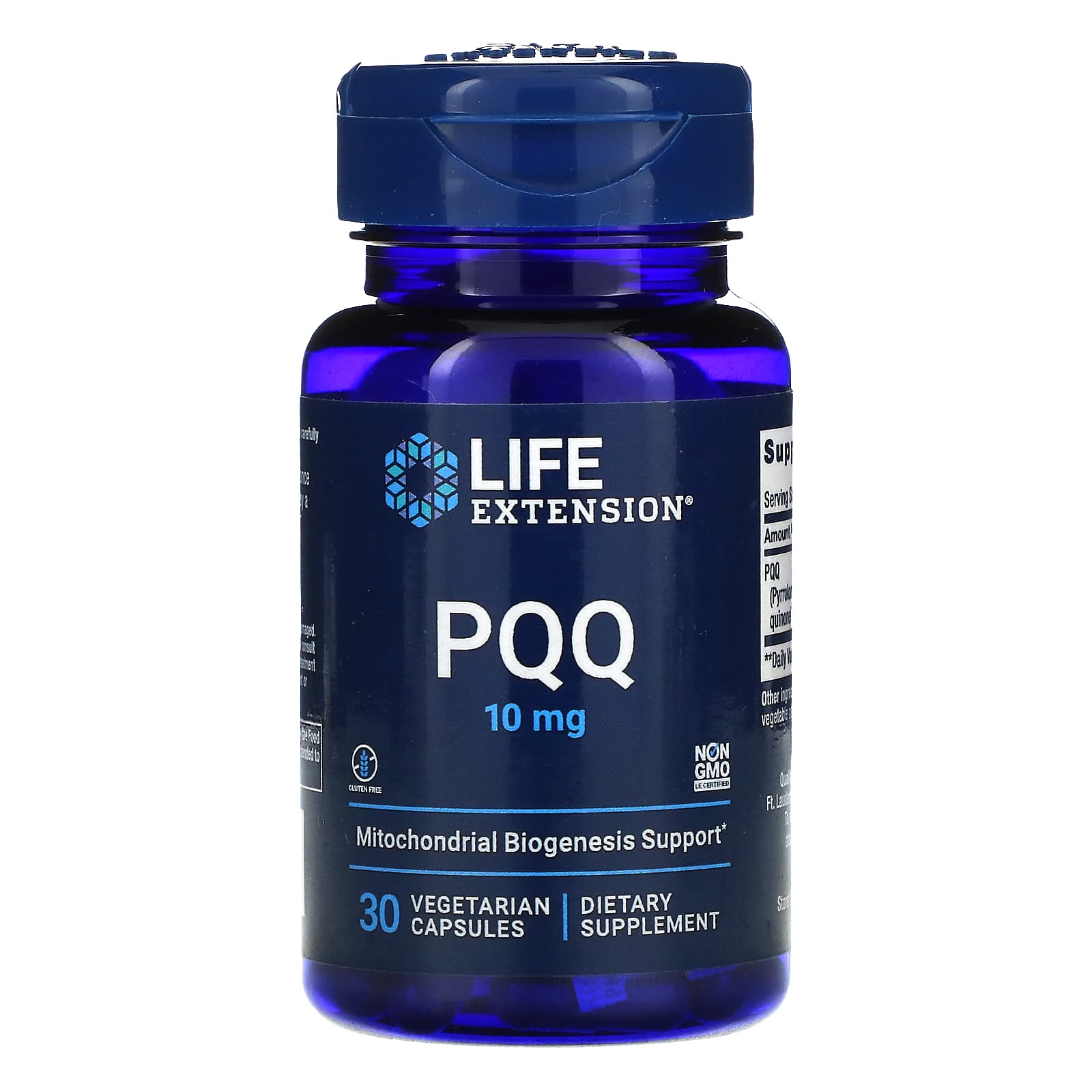 Life Extension, PQQ Caps, 10 mg, 30 Capsules UPC 737870150039 | HiLife Vitamins