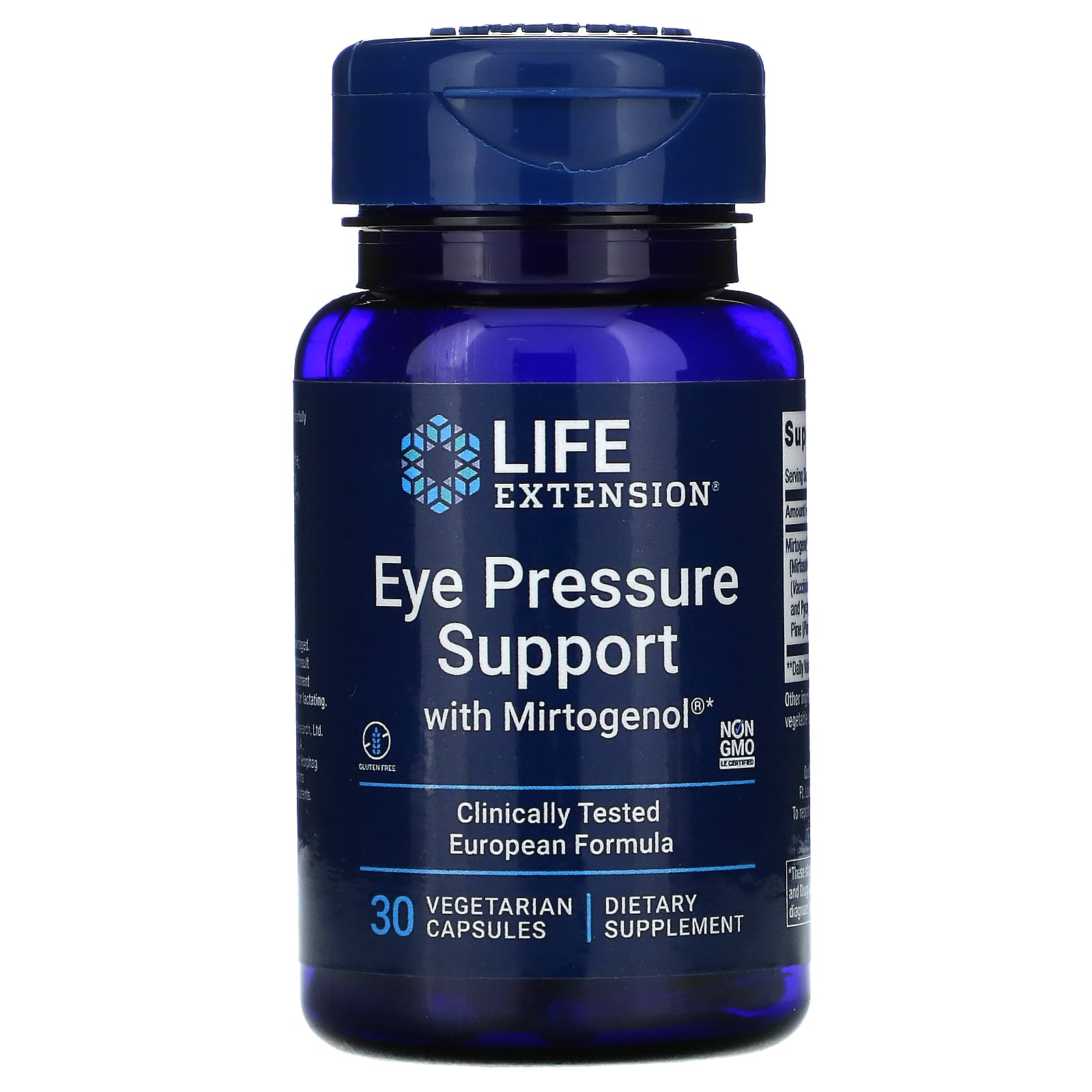 Life Extension, Eye Pressure Support with Mir, 30 Vegetarian Capsules UPC 737870151432 | HiLife Vitamins