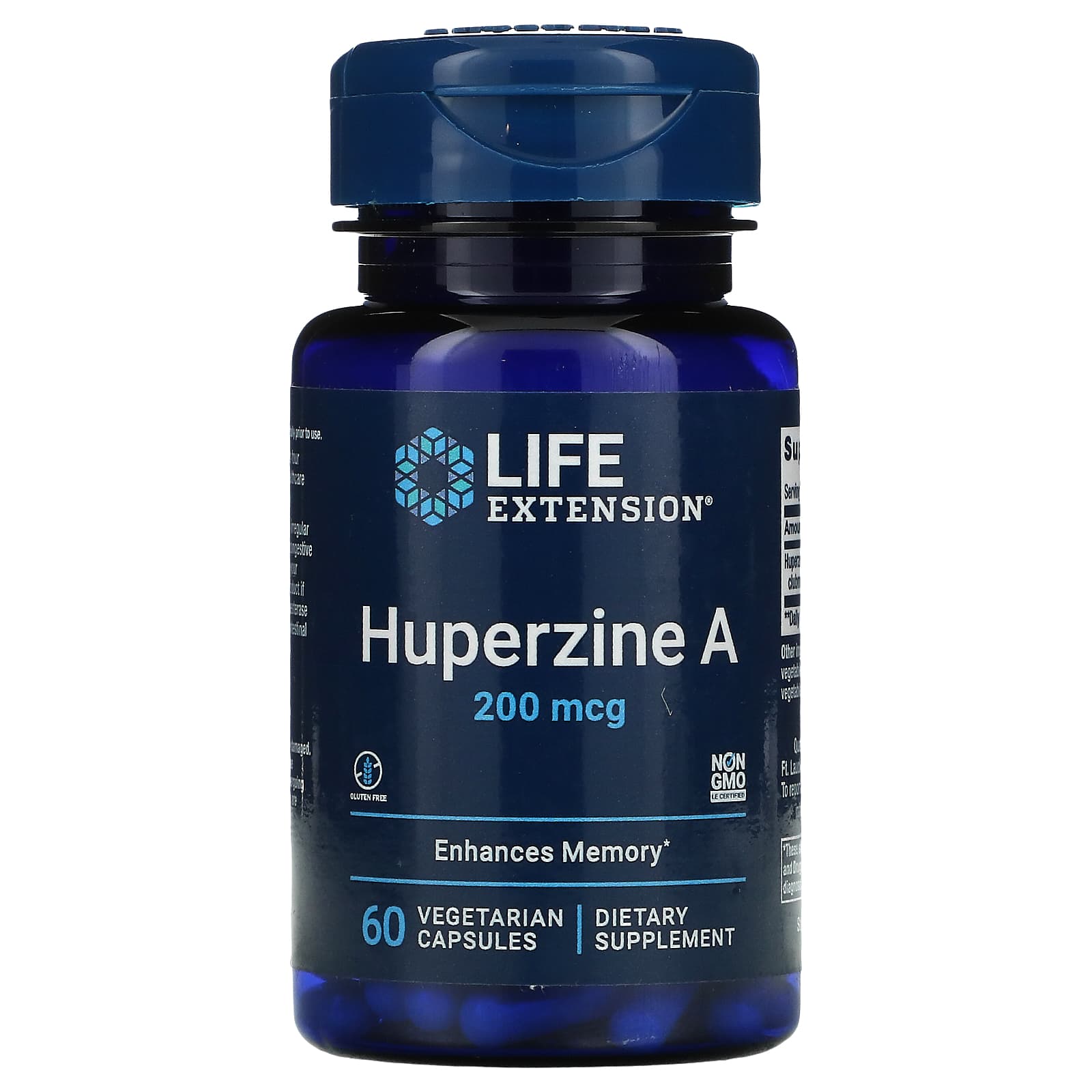Life Extension, Huperzine A, 200 mcg, 60 Capsules UPC 737870152767 | HiLife Vitamins