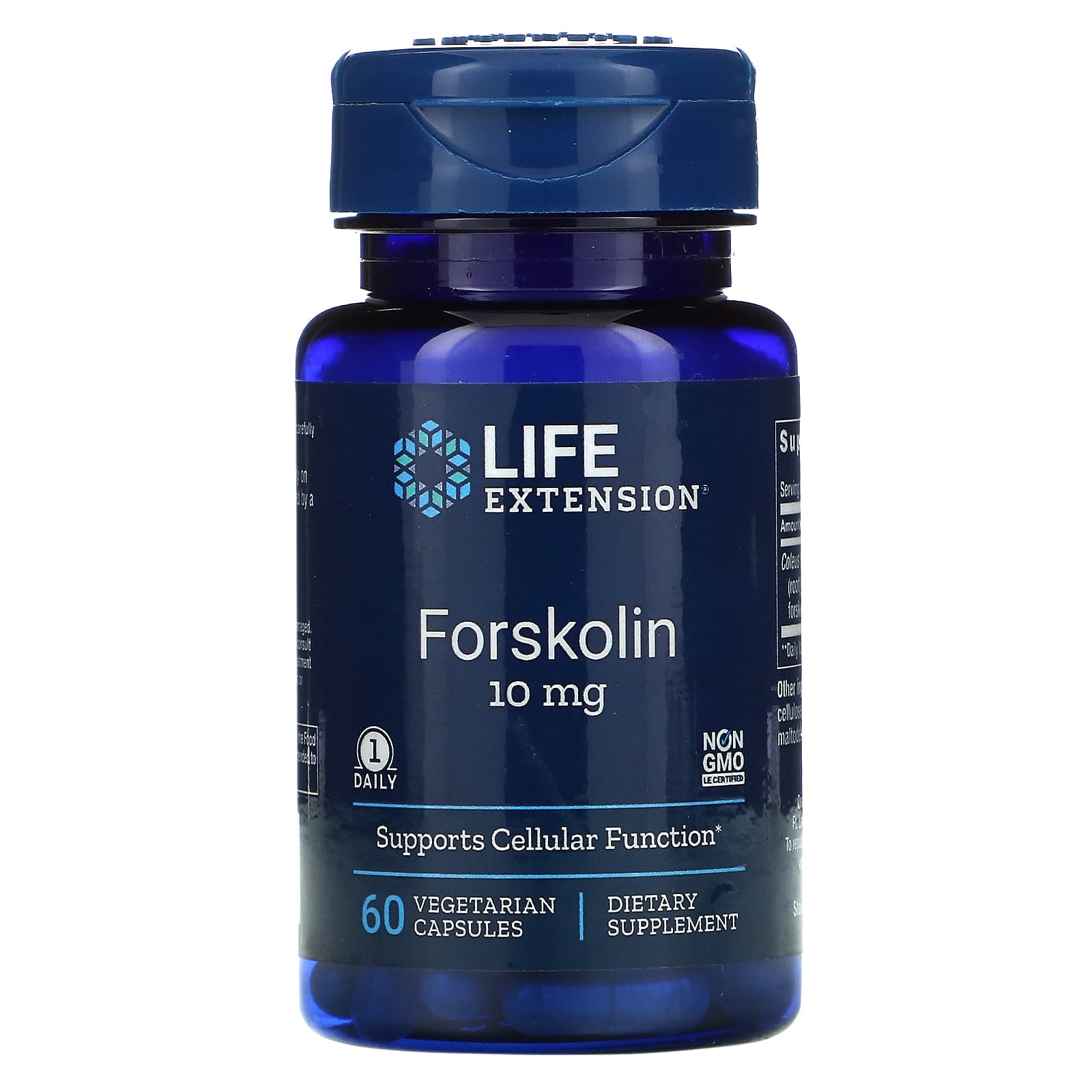 Life Extension, Forskolin, 10 mg, 60 Capsules UPC 737870154464 | HiLife Vitamins