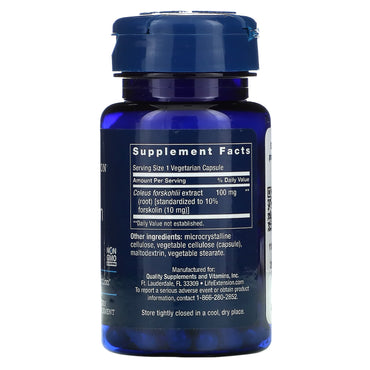 Life Extension, Forskolin, 10 mg, 60 Capsules UPC 737870154464 | HiLife Vitamins
