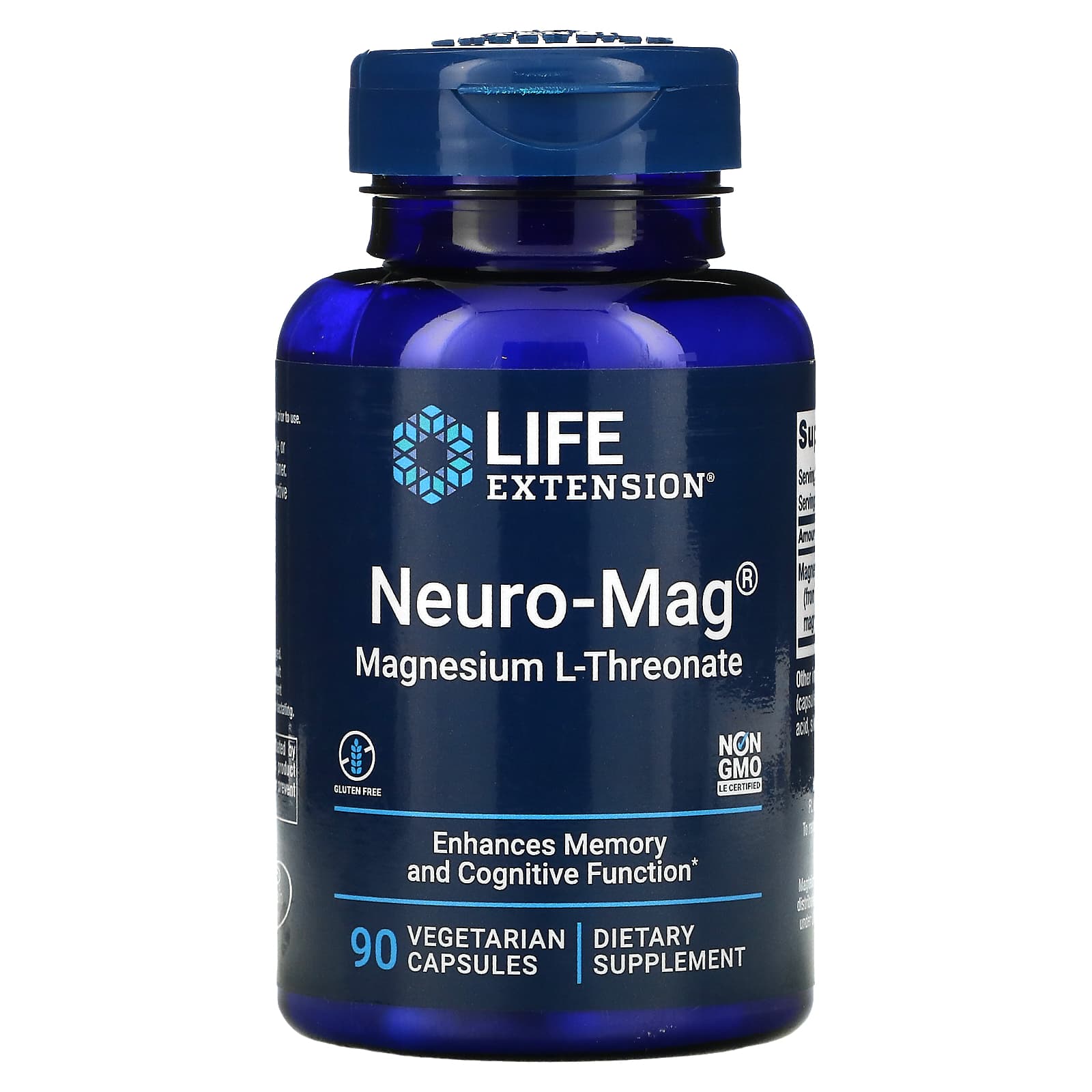 Life Extension, Neuro-Mag, Magnesium L-Threonate, 90 Capsules UPC 737870160397 | HiLife Vitamins