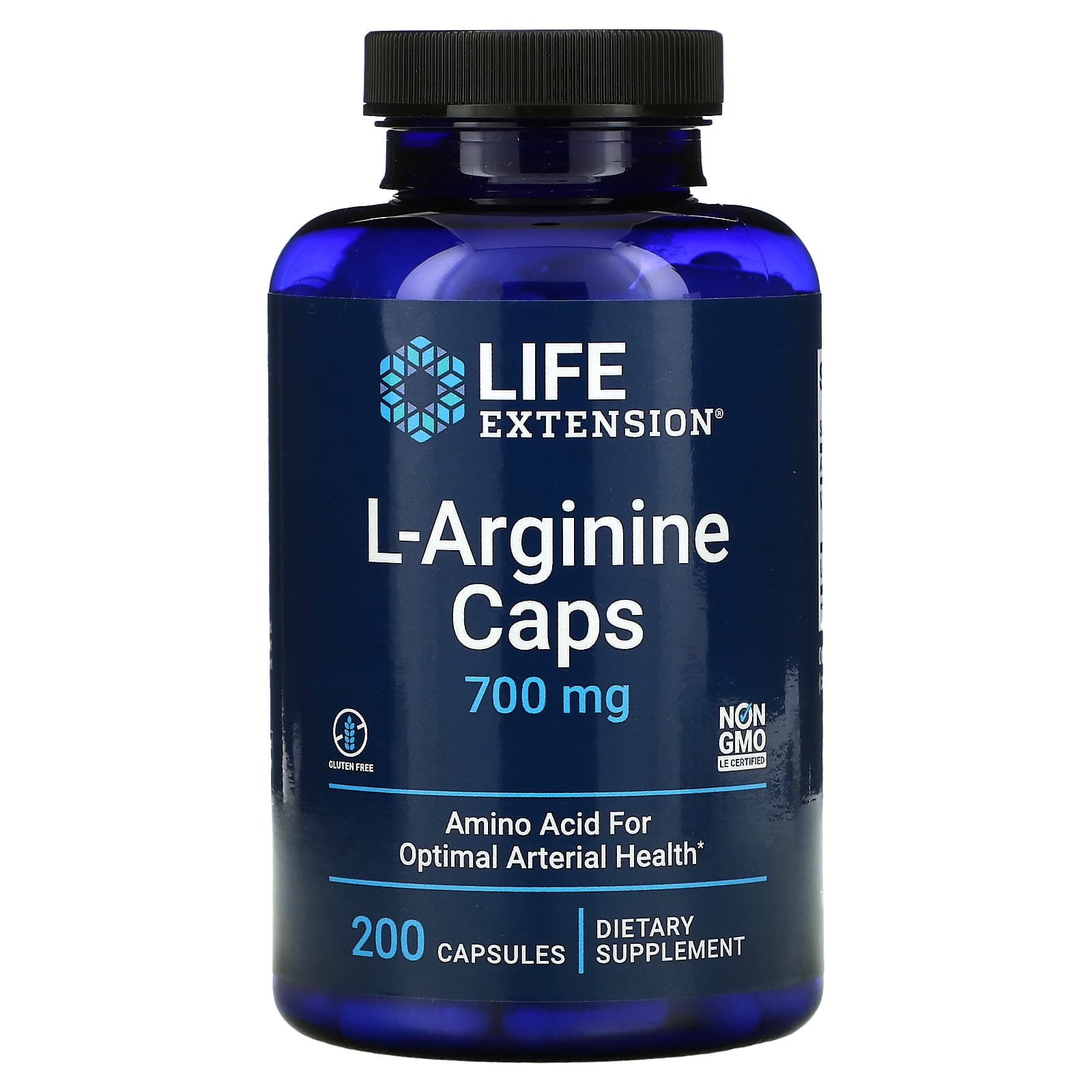 Life Extension, L-Arginine Caps, 700 mg, 200 Capsules UPC 737870162421 | HiLife Vitamins
