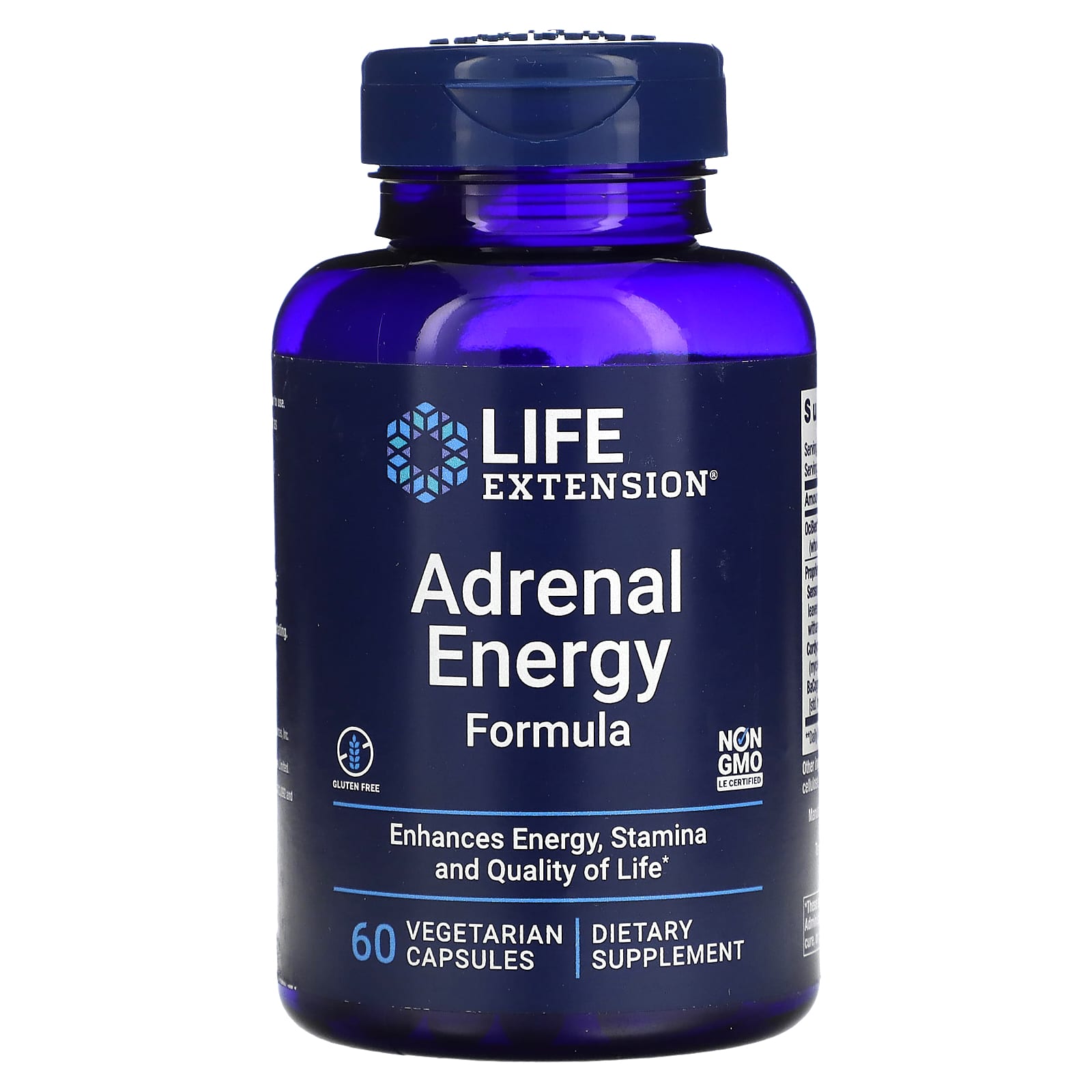 Life Extension, Adrenal Energy Formula, 60 Capsules UPC 737870162803 | HiLife Vitamins