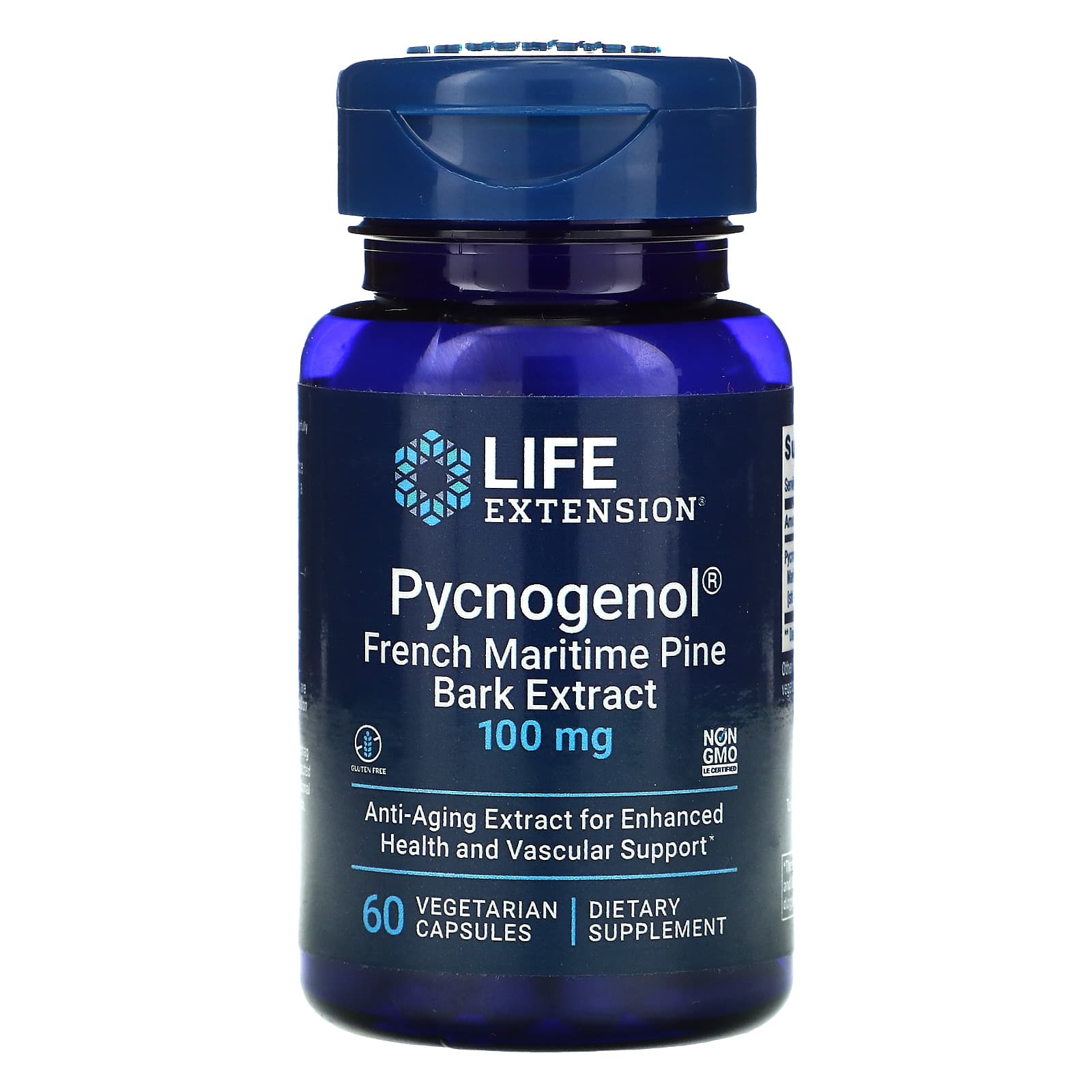 Life Extension, Pycnogenol, French Maritime P, 60 Capsules UPC 737870163763 | HiLife Vitamins