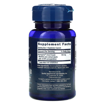 Life Extension, Pycnogenol, French Maritime P, 60 Capsules UPC 737870163763 | HiLife Vitamins