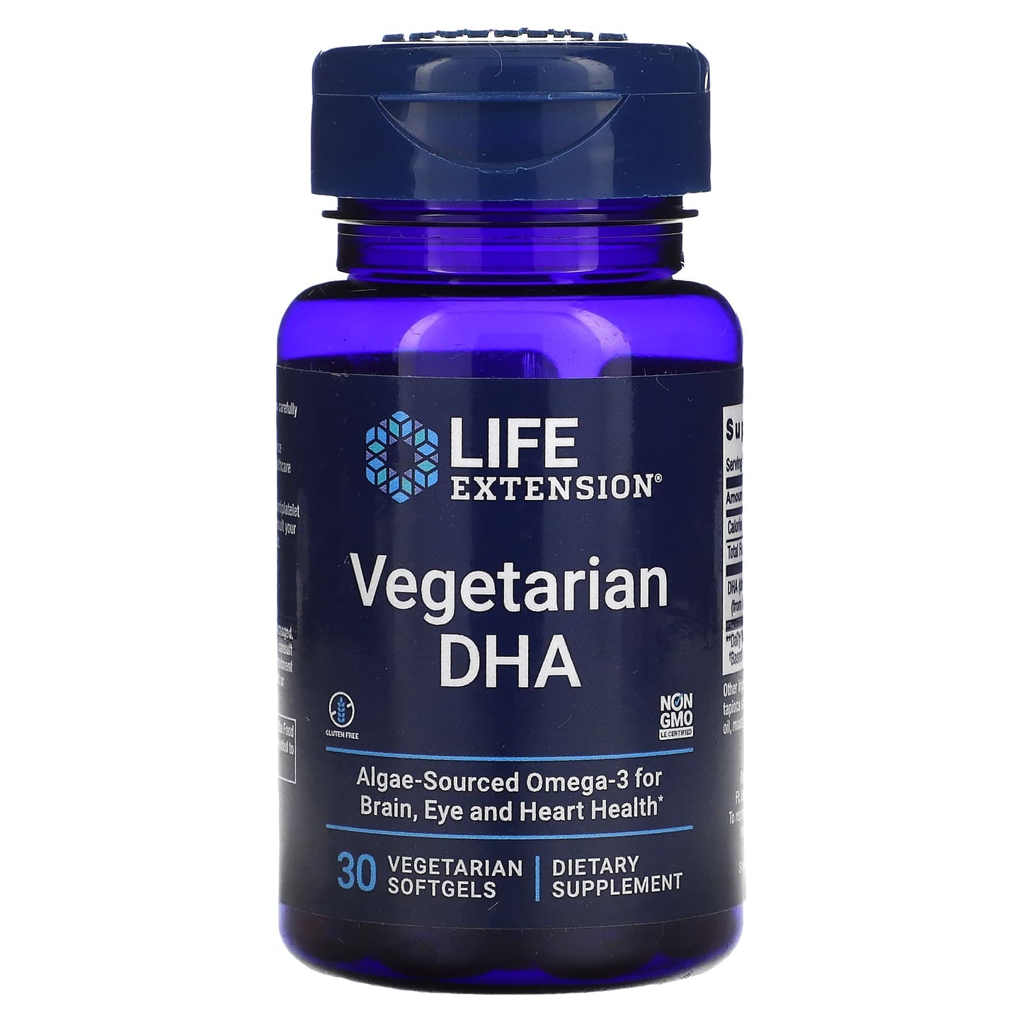 Life Extension, Vegetarian DHA, 30 Softgels UPC 737870164036 | HiLife Vitamins