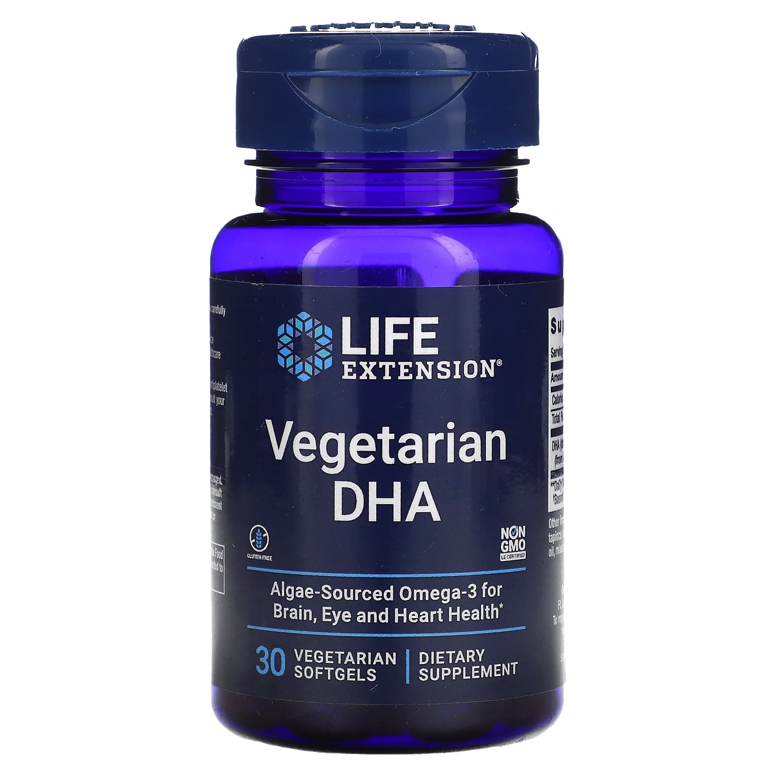 Life Extension, Vegetarian DHA, 30 Softgels UPC 737870164036 | HiLife Vitamins