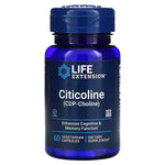 Life Extension, Citicoline (CDP-Choline), 60 Vegetarian Capsules UPC 737870165965 | HiLife Vitamins