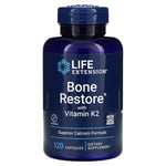 Life Extension, Bone Restore with Vitamin K2, 120 Capsules UPC 737870172710 | HiLife Vitamins
