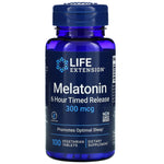 Life Extension, Melatonin, 6 Hour Timed Release, 300 mcg, 100 Vegetarian Tablets UPC 737870178712 | HiLife Vitamins