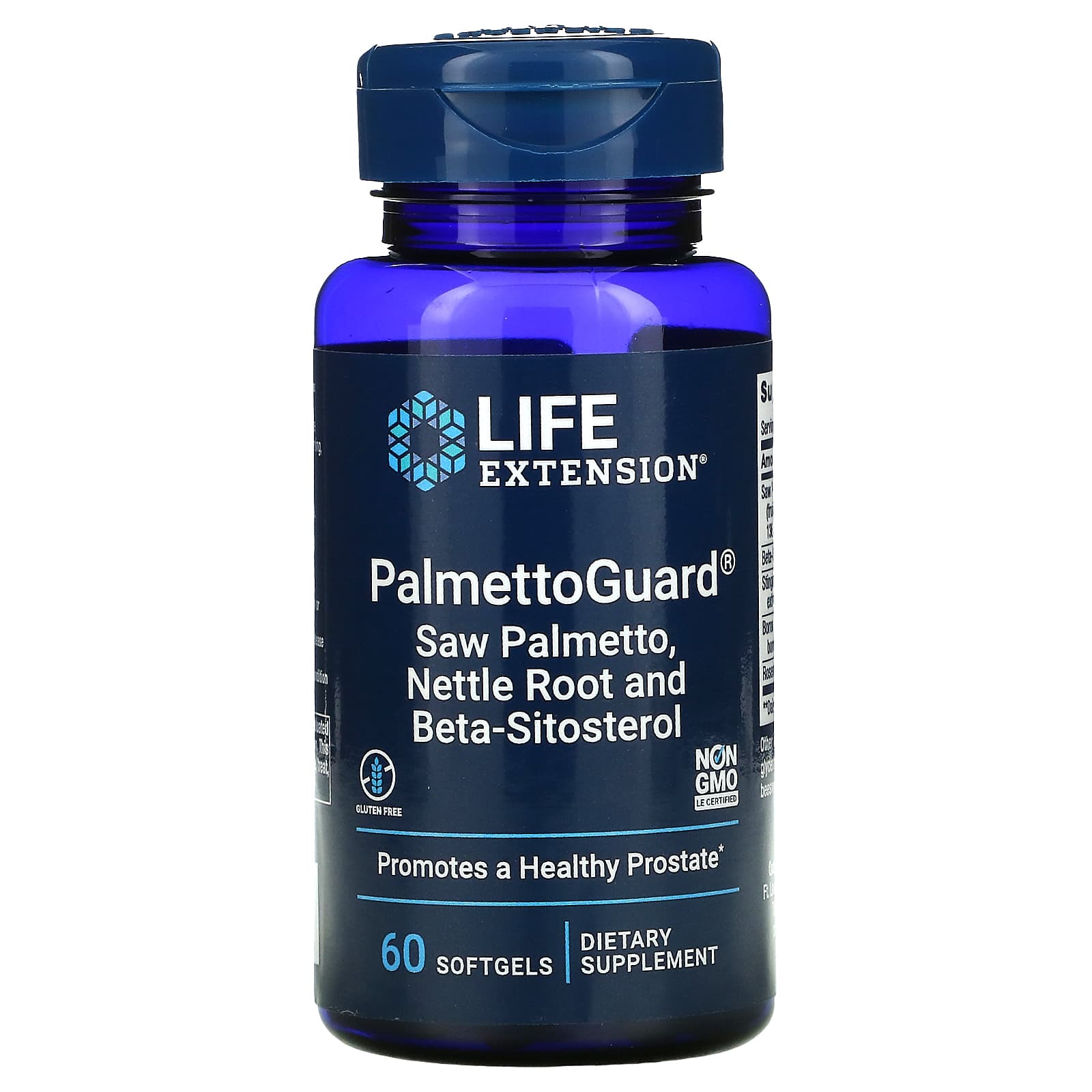 Life Extension, PalmettoGuard Saw Palmetto/Ne, 60 Softgels UPC 737870179061 | HiLife Vitamins