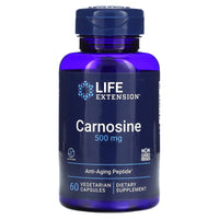 Life Extension, Carnosine, 500 mg, 60 Vegetarian Capsules UPC 737870182962 | HiLife Vitamins