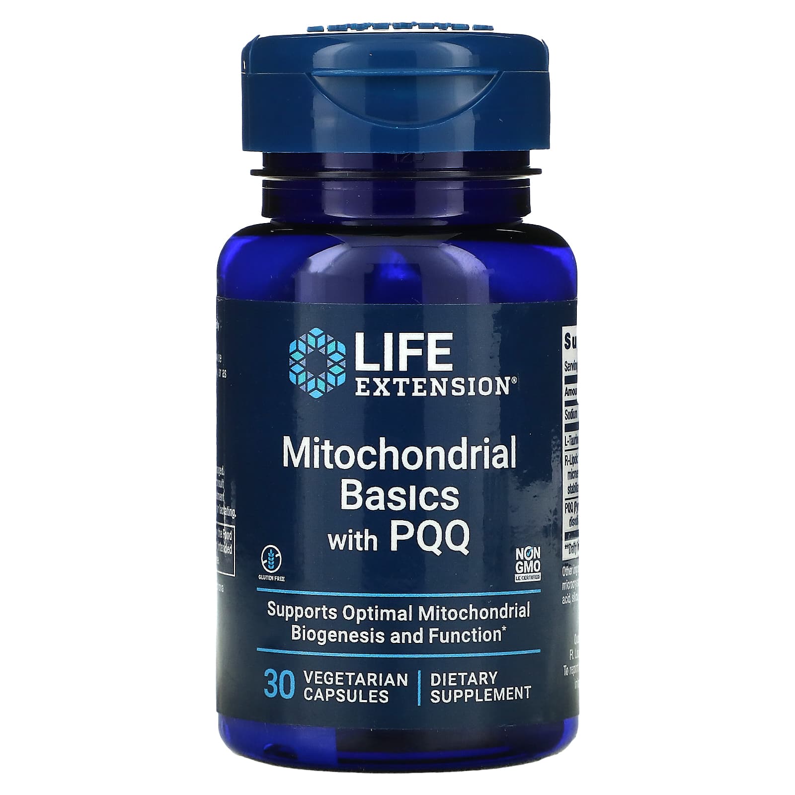 Life Extension, Mitochondrial Basics with PQQ, 30 Vegetarian Capsules UPC 737870186939 | HiLife Vitamins