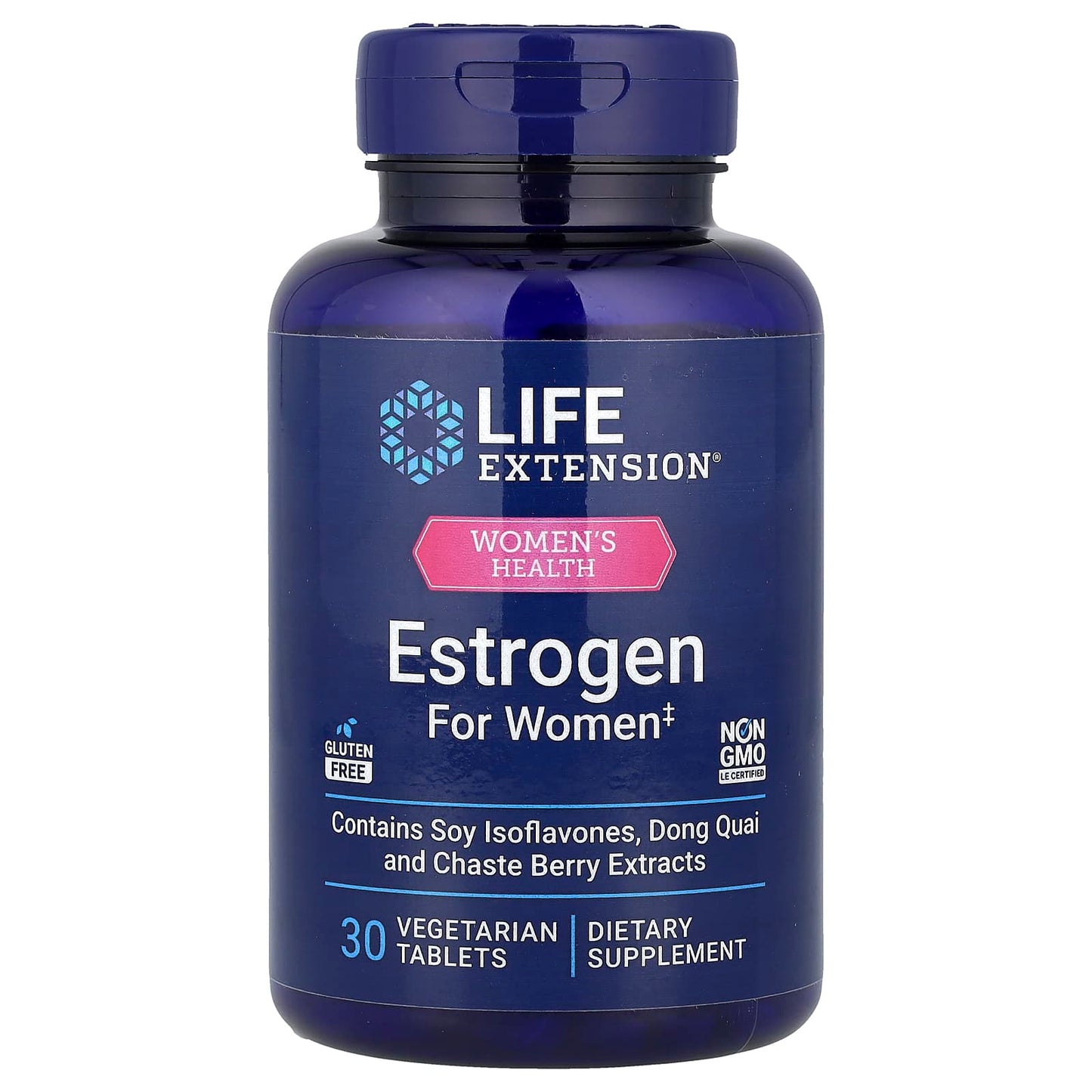 Life Extension, Women's Health, Estrogen for Women, 30 Vegetarian Tablets UPC 737870189435 | Hilife Vitamins
