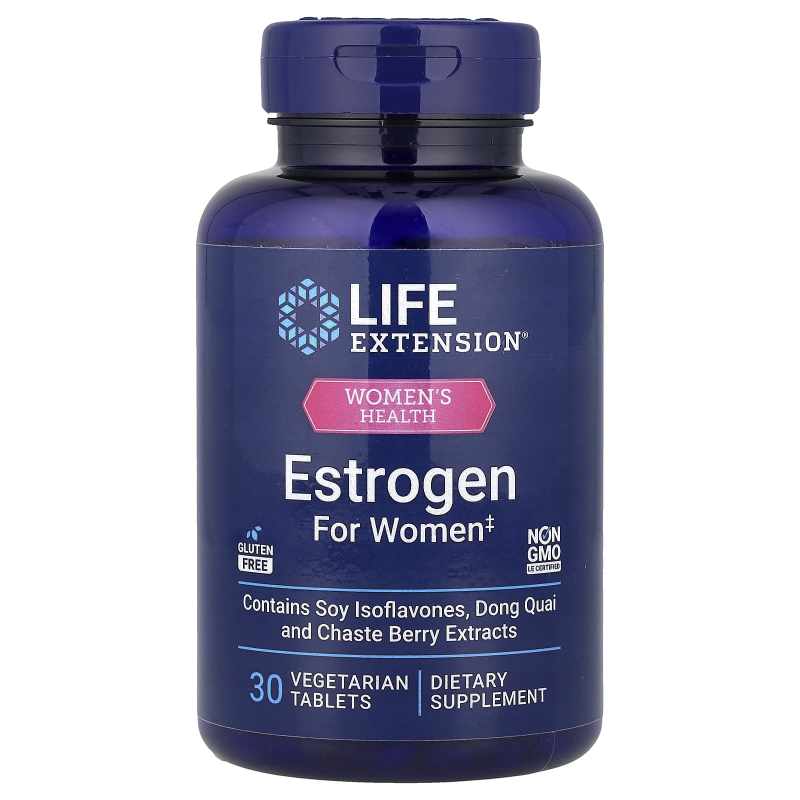 Life Extension, Women's Health, Estrogen for Women, 30 Vegetarian Tablets UPC 737870189435 | Hilife Vitamins