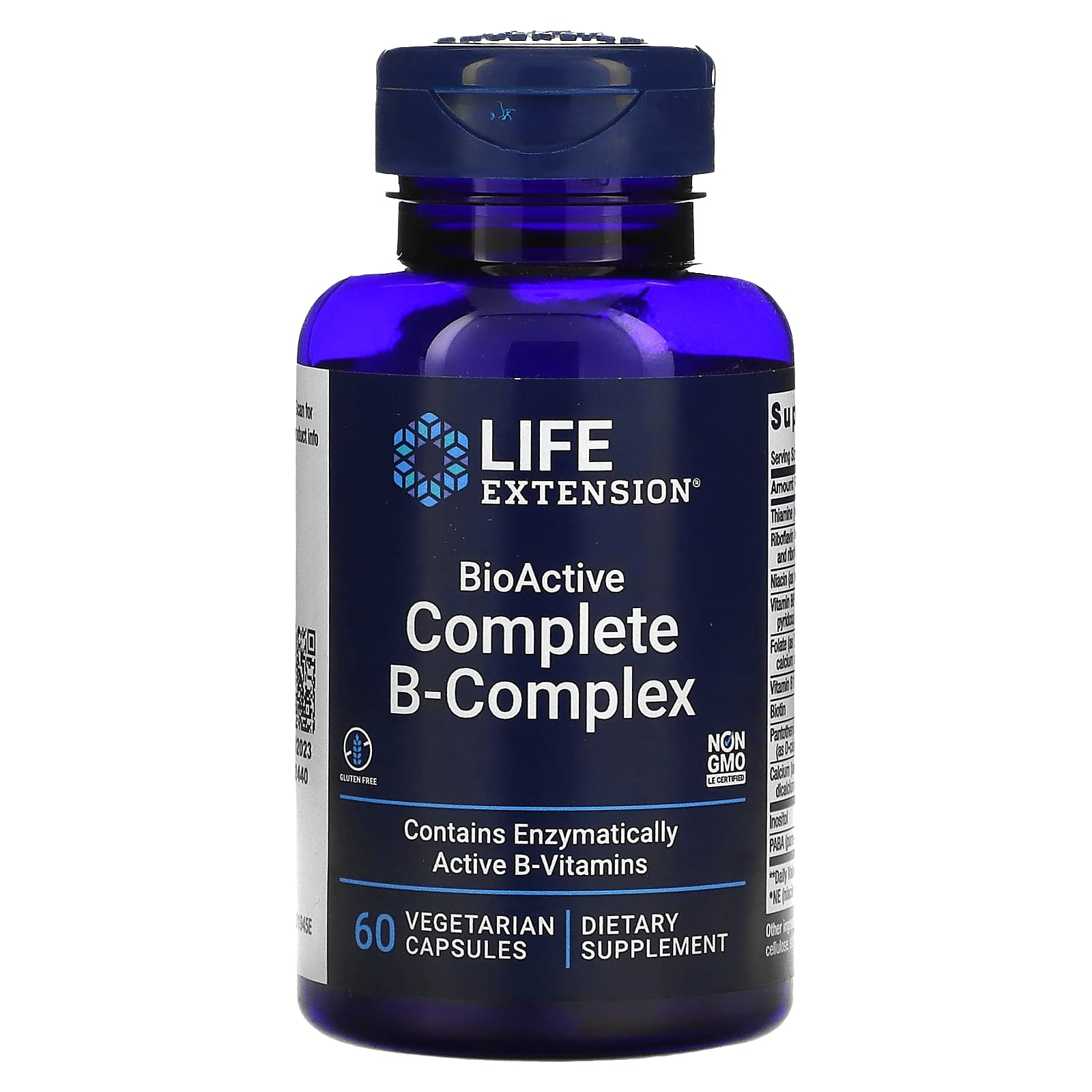 Life Extension, BioActive Complete B-Complex, 60 Vegetarian Capsules UPC 737870194569 | HiLife Vitamins