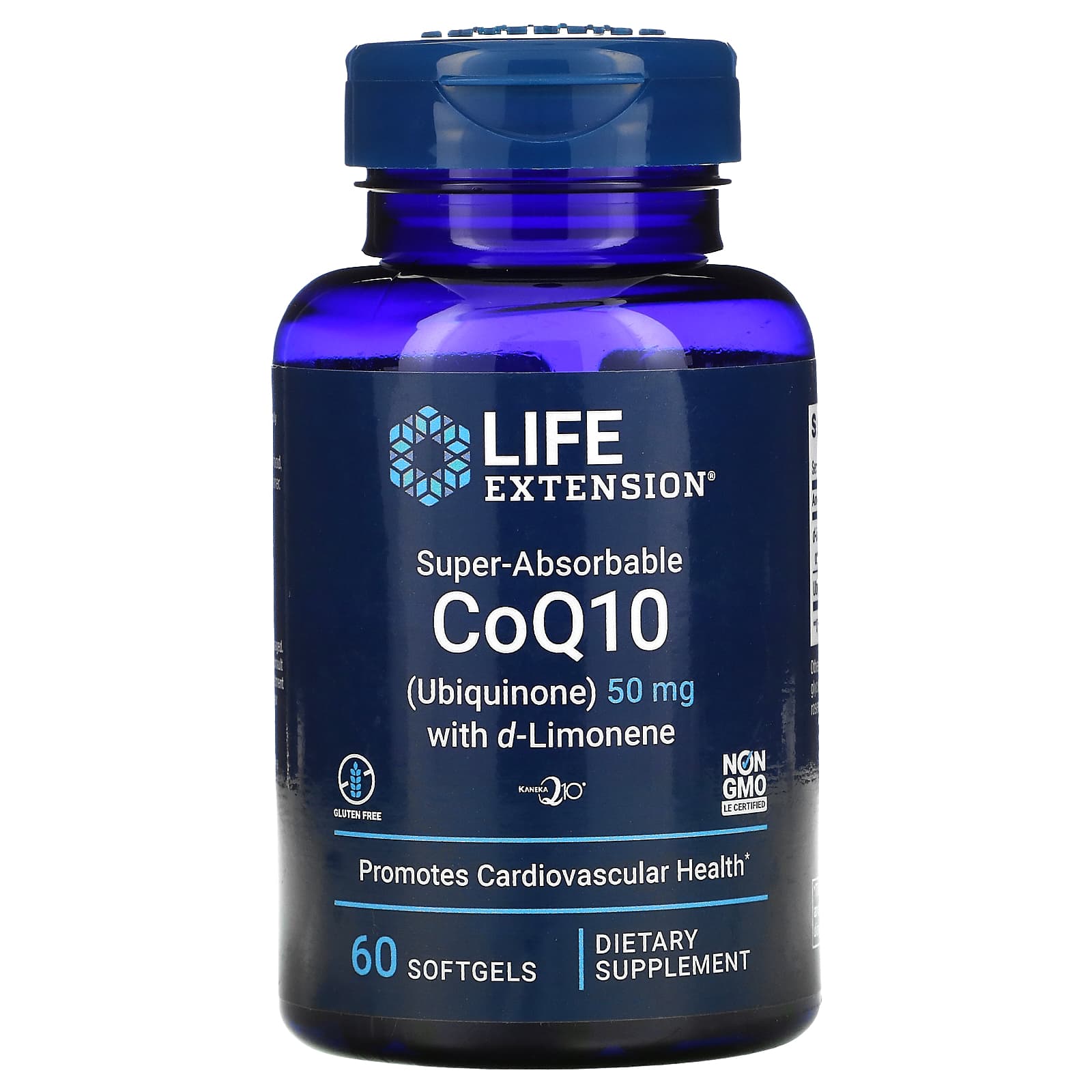 Life Extension, Super-Absorbable CoQ10 with d, 60 Softgels UPC 737870194965 | HiLife Vitamins