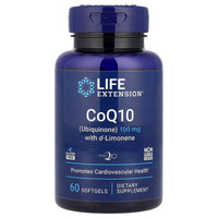 Life Extension, CoQ10 (Ubiquinone) with d-Limonene, 60 Softgels UPC 737870195160 | HiLife Vitamins