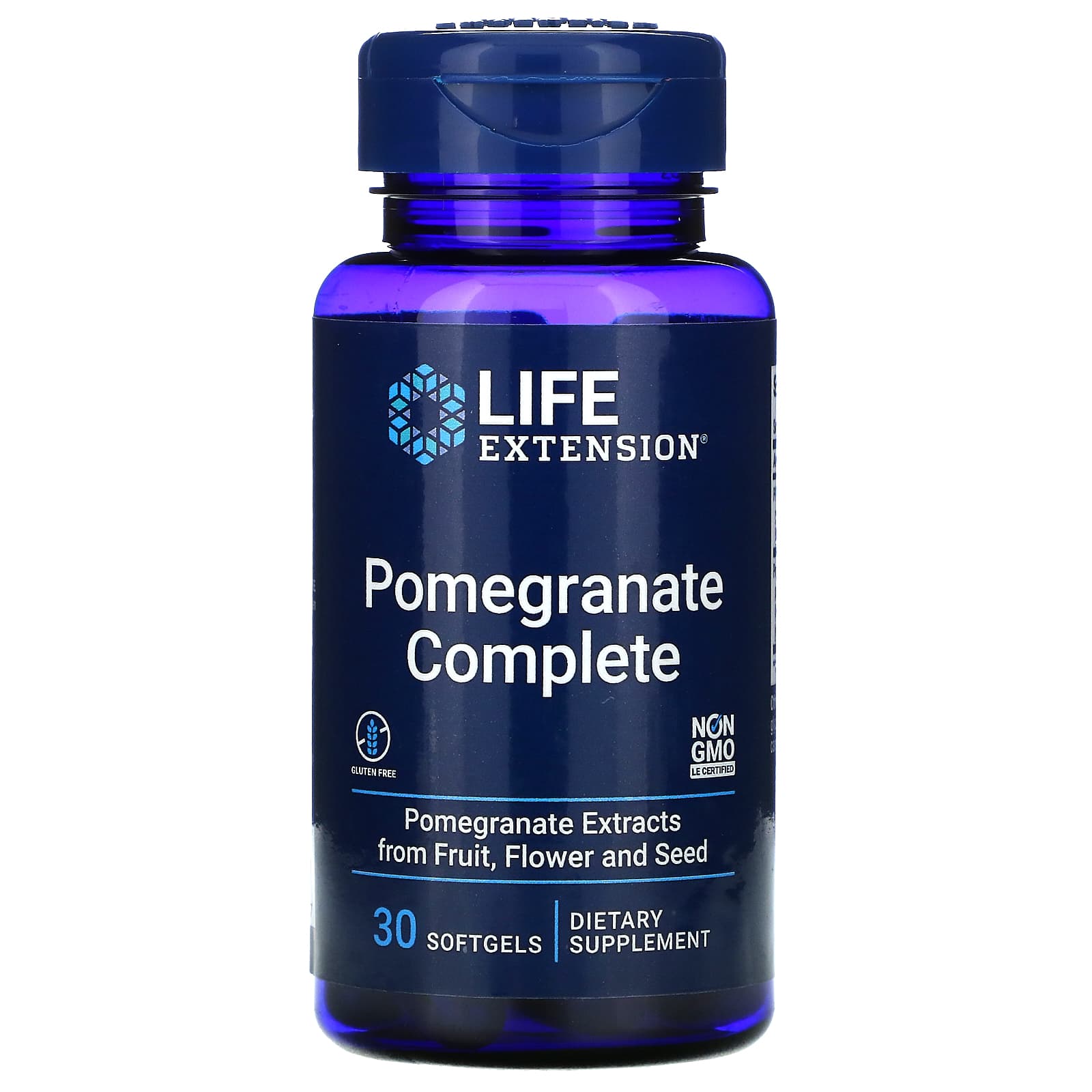 Life Extension, Pomegranate Complete, 30 Softgels UPC 737870195337 | HiLife Vitamins