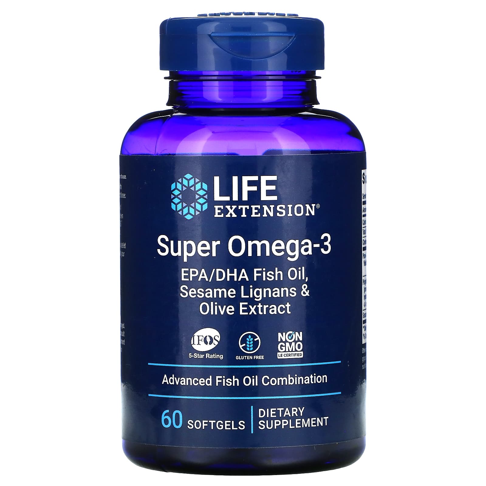 Life Extension, Super Omega-3, 60 Softgels UPC 737870198369 | HiLife Vitamins