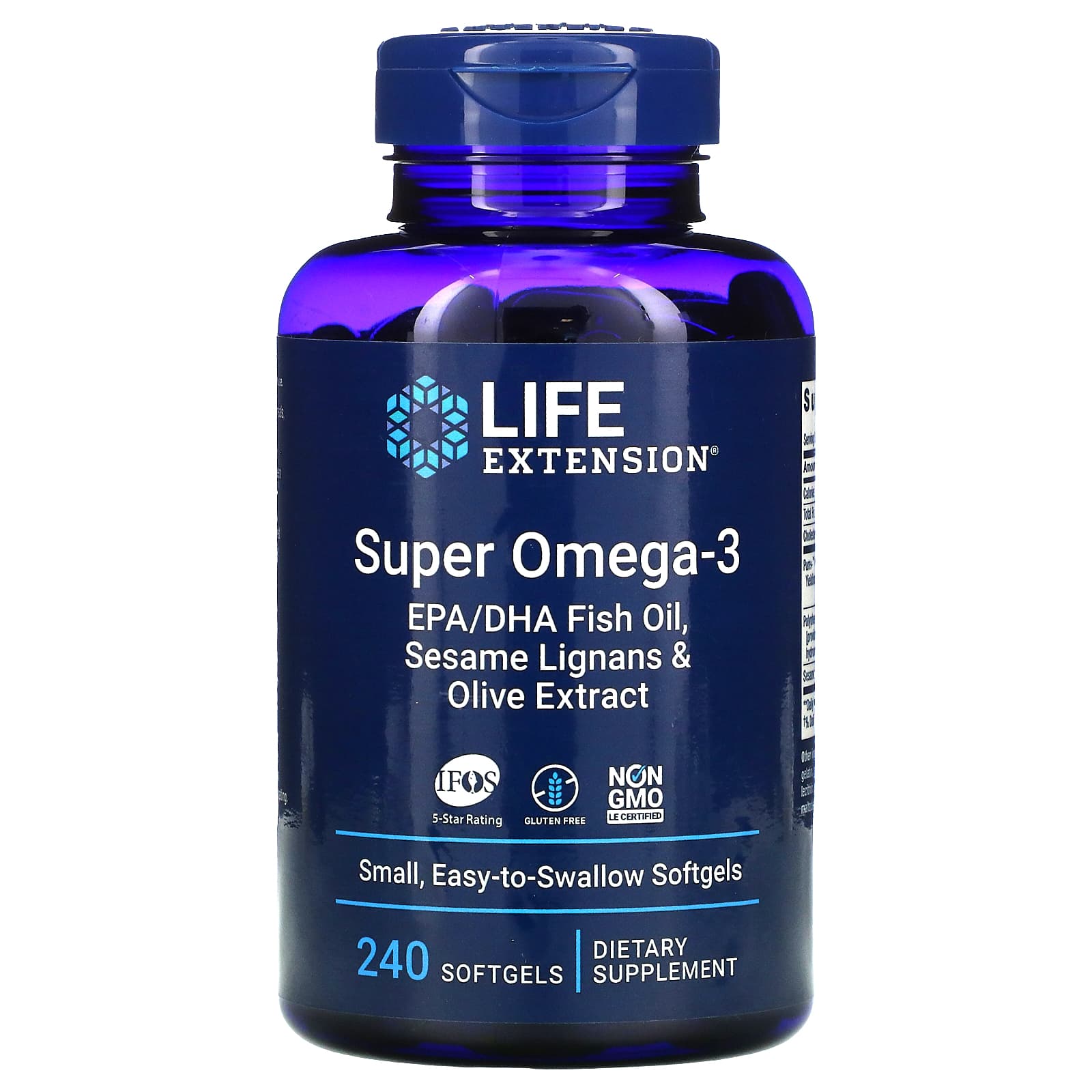 Life Extension, Super Omega-3, 240 Softgels UPC 737870198628 | HiLife Vitamins