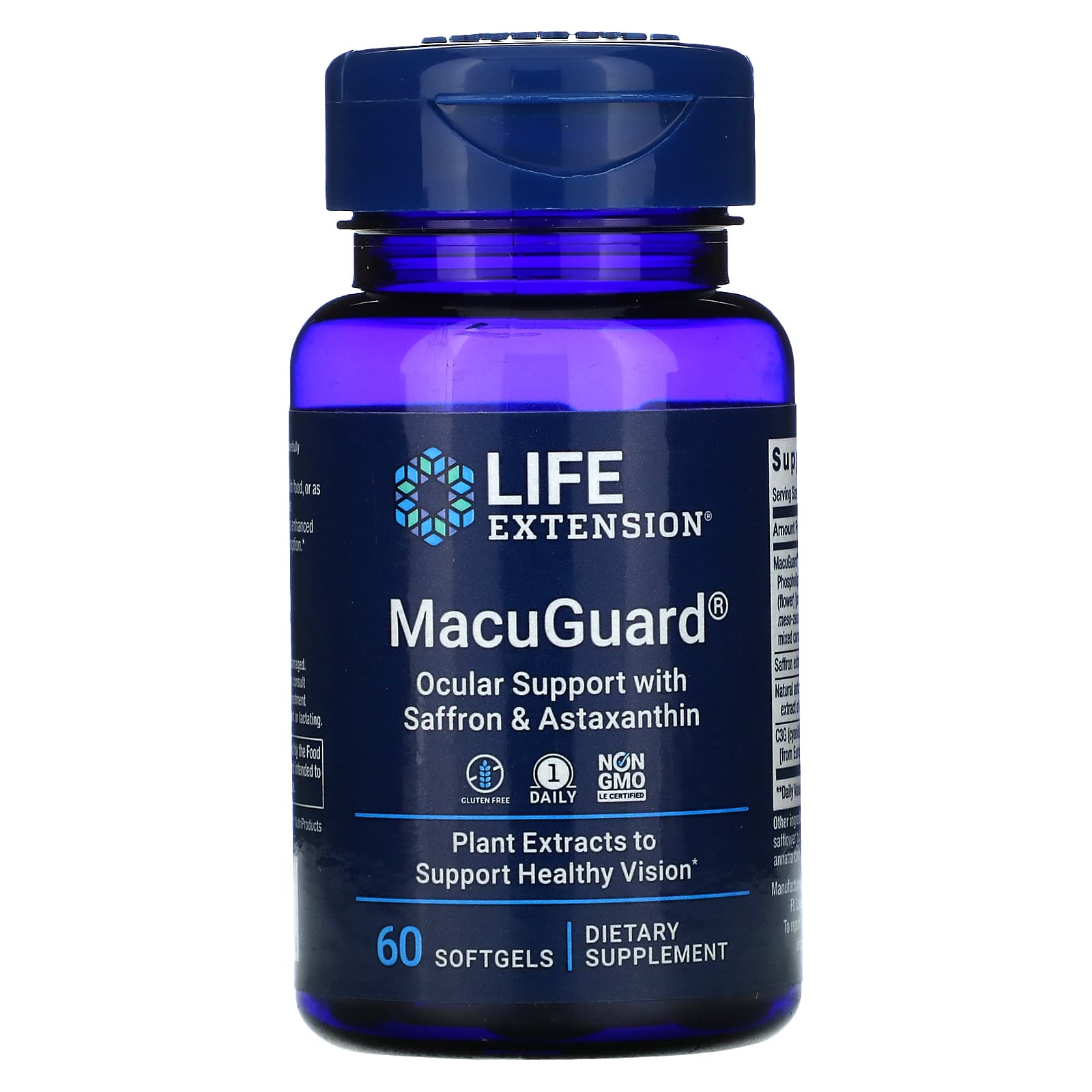 Life Extension, MacuGuard, Ocular Support with Saffron & Astaxanthin, 60 Softgels UPC 737870199366 | HiLife Vitamins