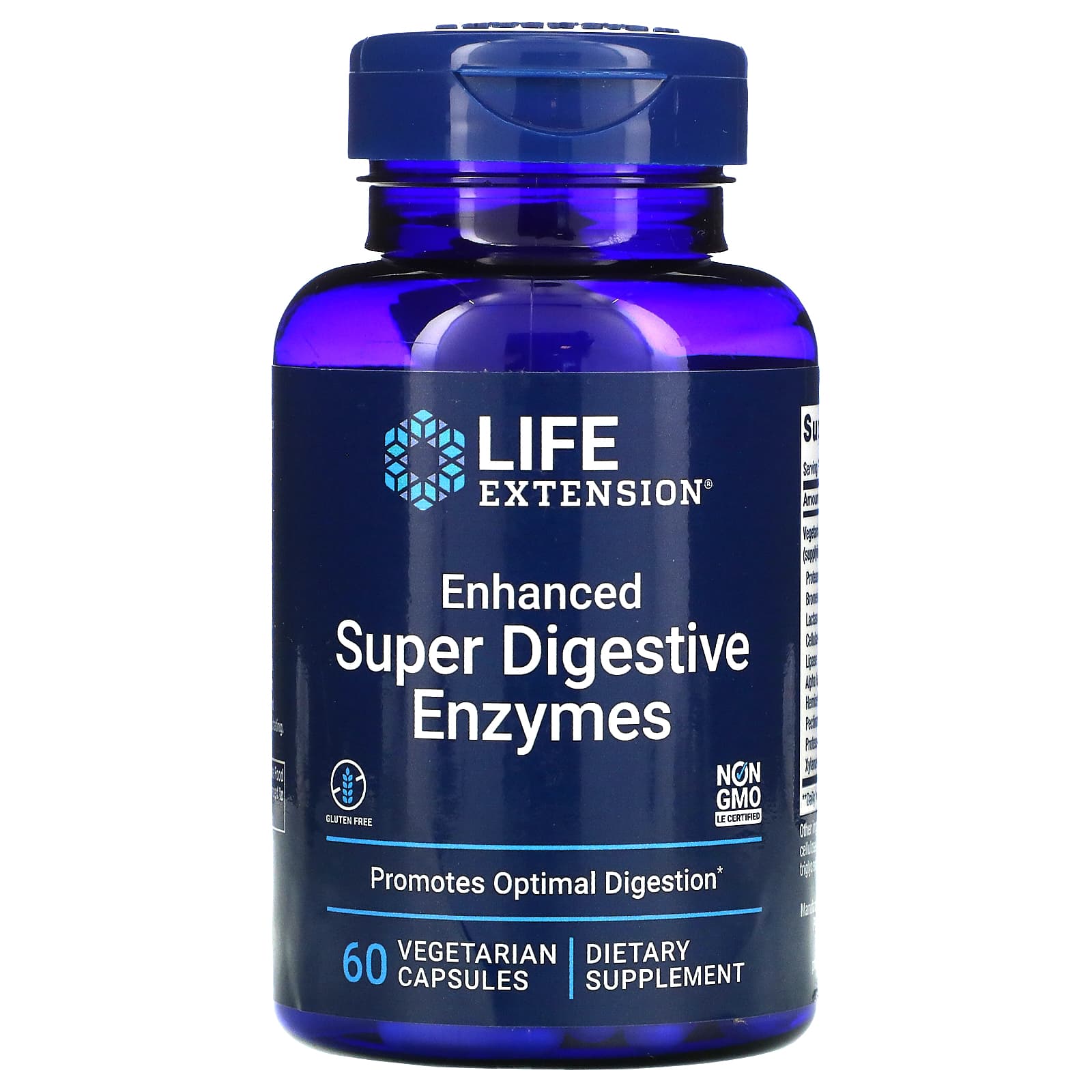 Life Extension, Enhanced Super Digestive Enzymes, 60 Vegetarian Capsules UPC 737870202165 | HiLife Vitamins