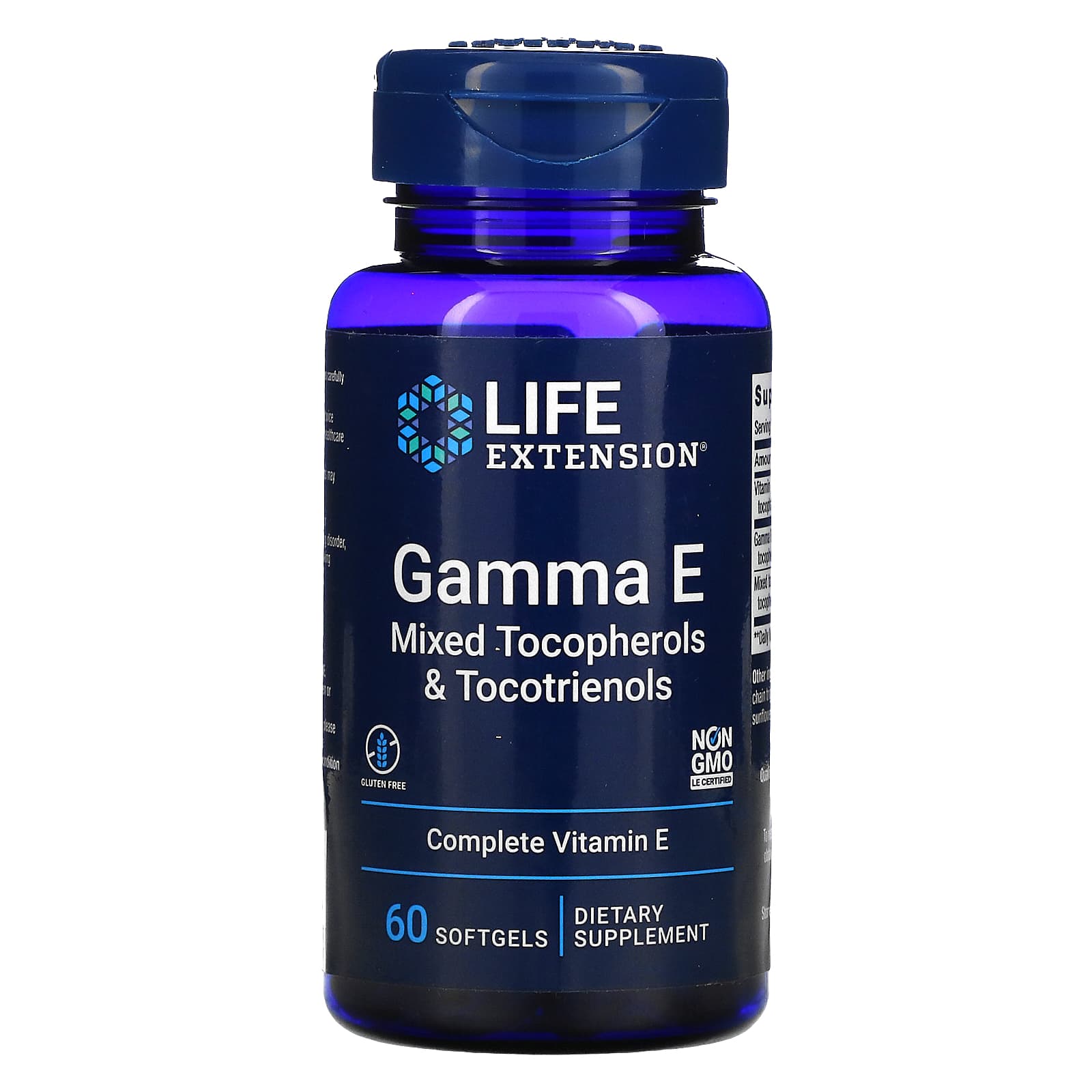 Life Extension, Gamma E, Mixed Tocopherols &a, 60 Softgels UPC 737870207061 | HiLife Vitamins