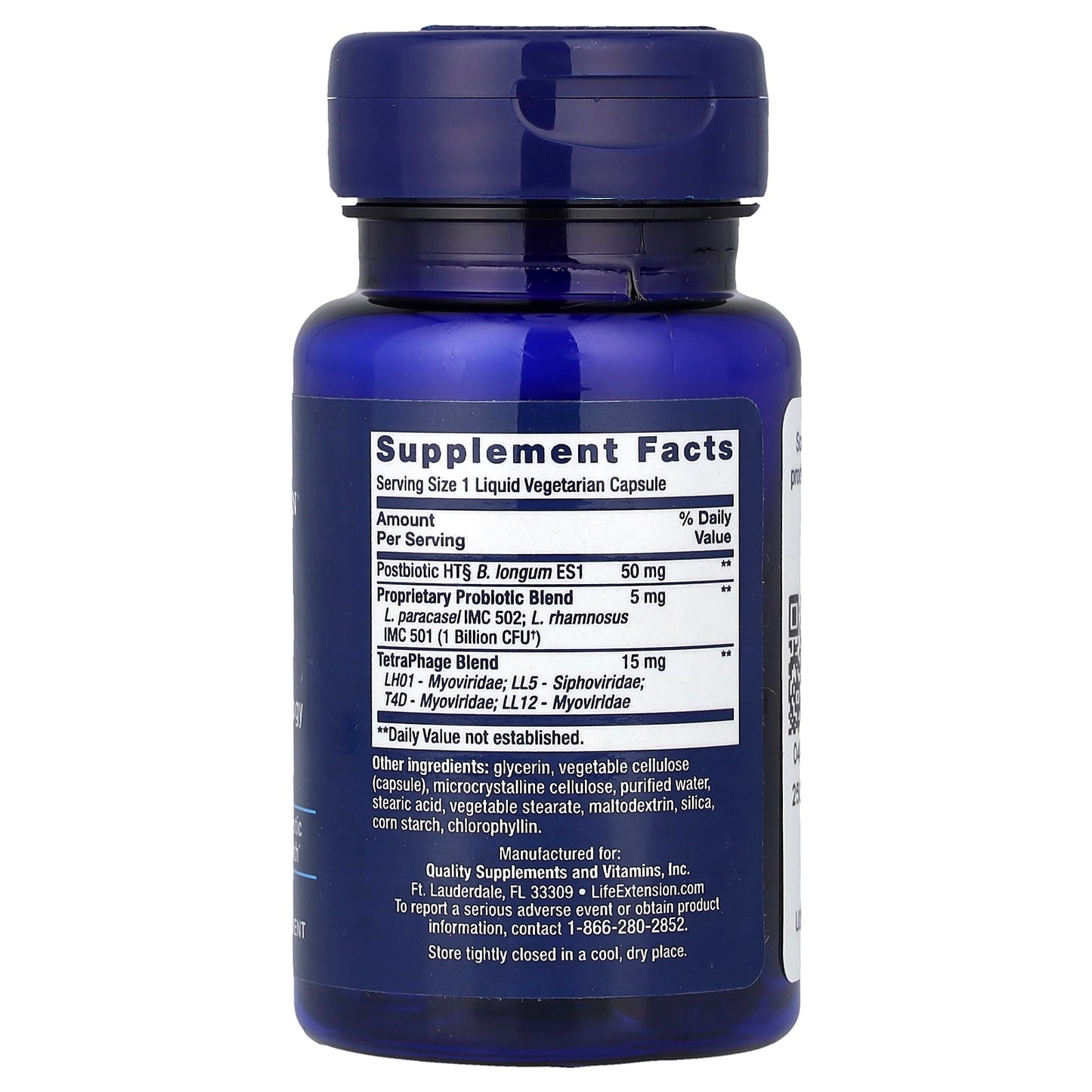 Life Extension, Florassist® Probiotic, GI with Phage Technology, 30 Liquid Vegetarian Capsules UPC 737870212539