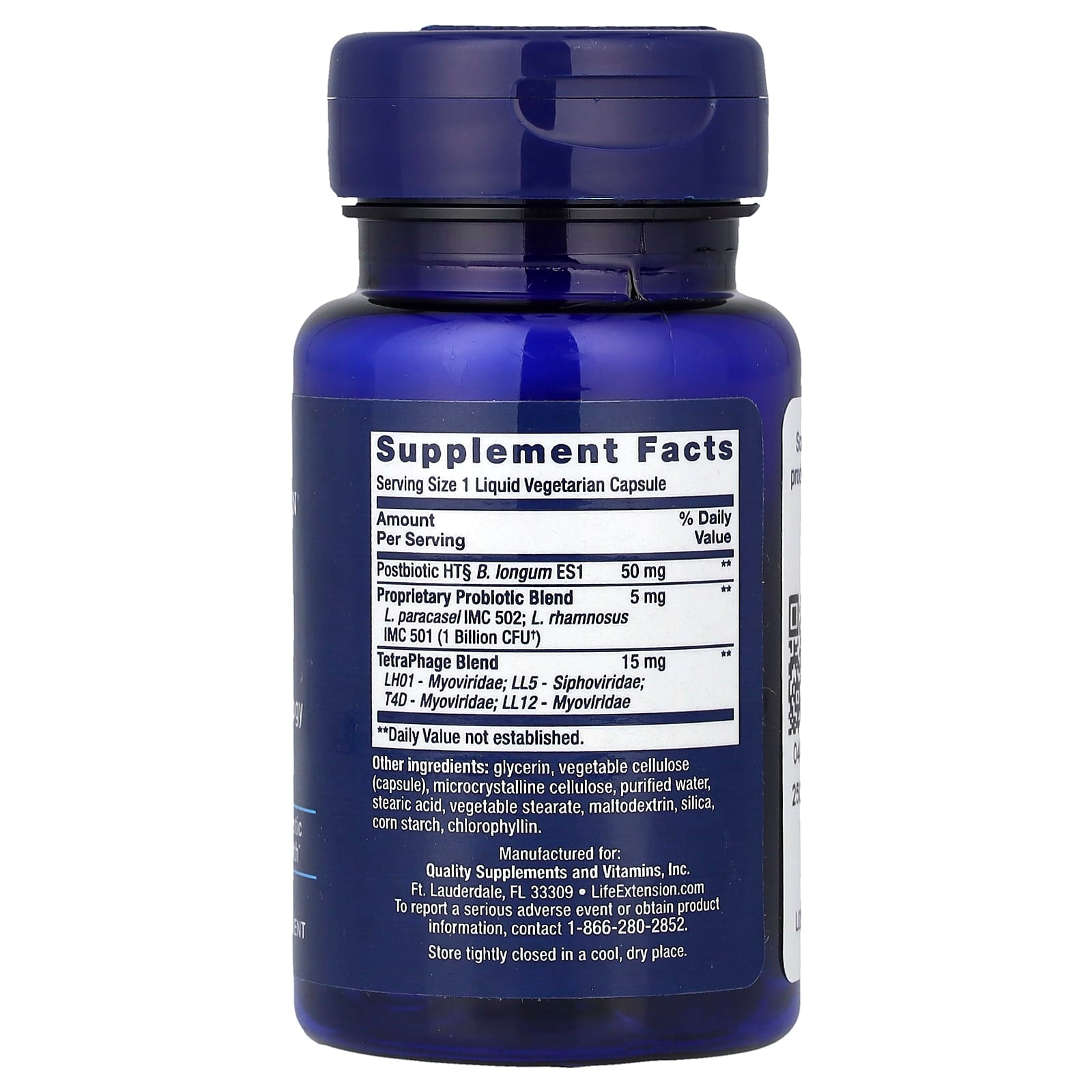 Life Extension, Florassist® Probiotic, GI with Phage Technology, 30 Liquid Vegetarian Capsules UPC 737870212539
