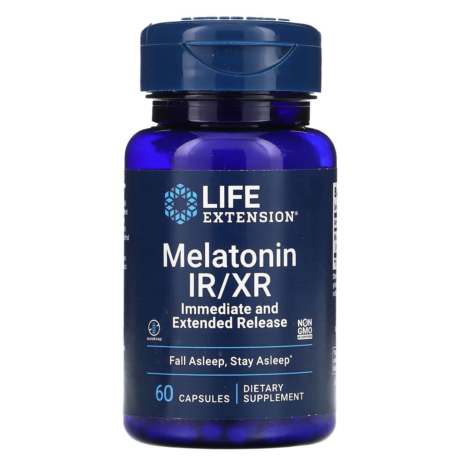 Life Extension, Melatonin IR/XR, 60 Capsules UPC 737870220169 | HiLife Vitamins